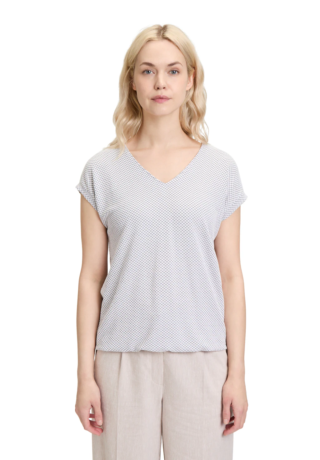 Betty&Co Kurzarmshirt "Betty & Co Damen Strukturshirt mit Gummizug", (1 tlg günstig online kaufen
