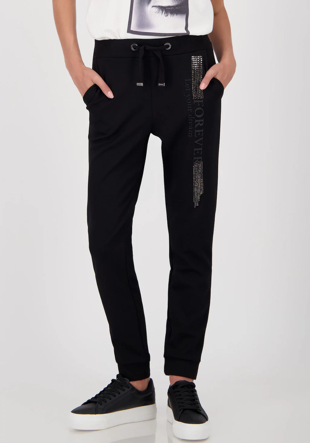 Monari Sweathose "Hose Sweat 72cm", Mit Schmuckdetails günstig online kaufen
