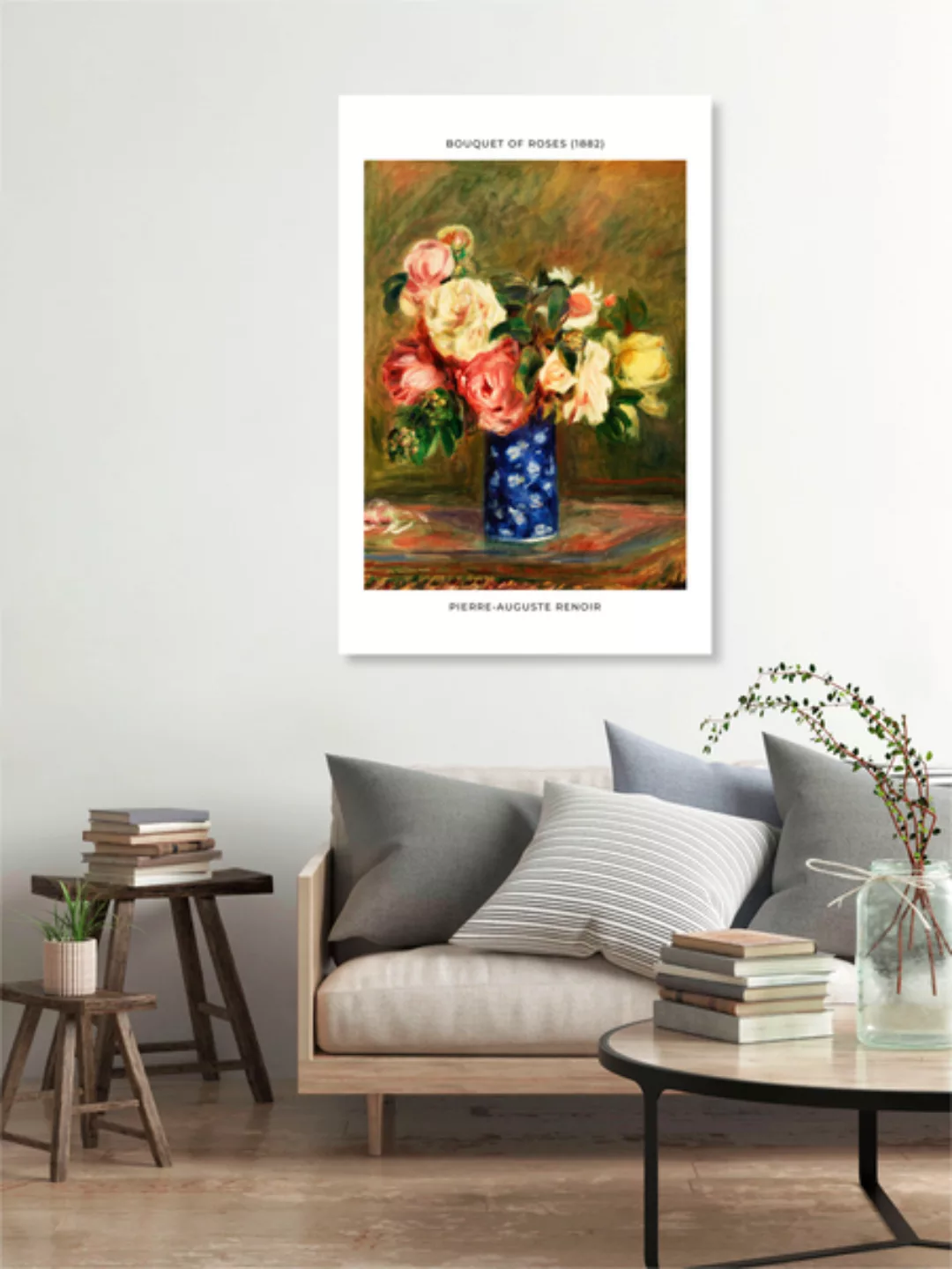 Poster / Leinwandbild - Pierre-auguste Renoir: Le Bouquet De Roses - Ausste günstig online kaufen