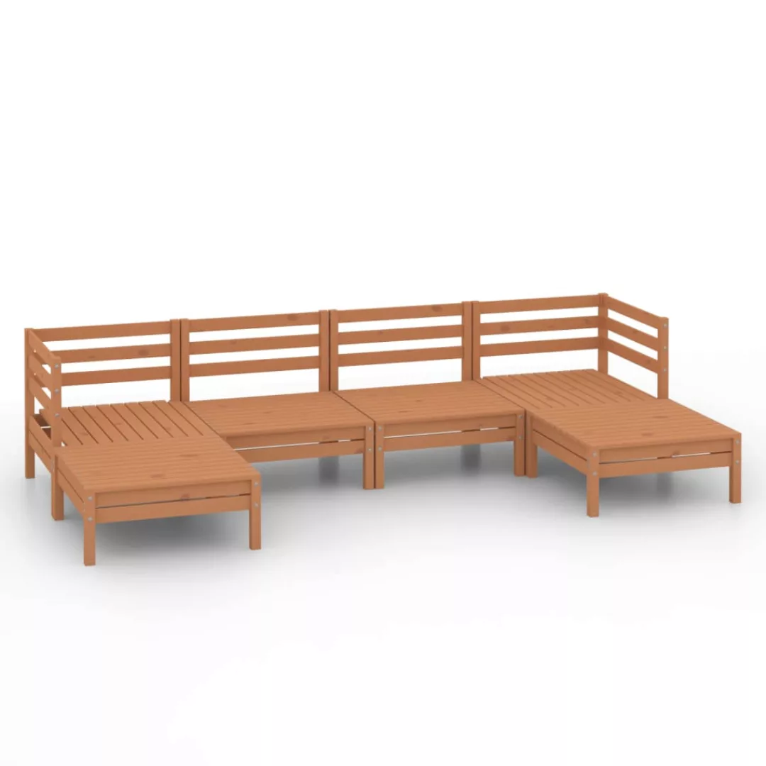 6-tlg. Garten-lounge-set Honigbraun Massivholz Kiefer günstig online kaufen