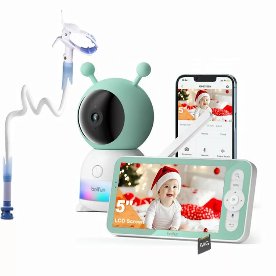 Boifun Babyphone 2K 3MP/5 Zoll WLAN Video Babyfone Babyphone mit Kamera und günstig online kaufen