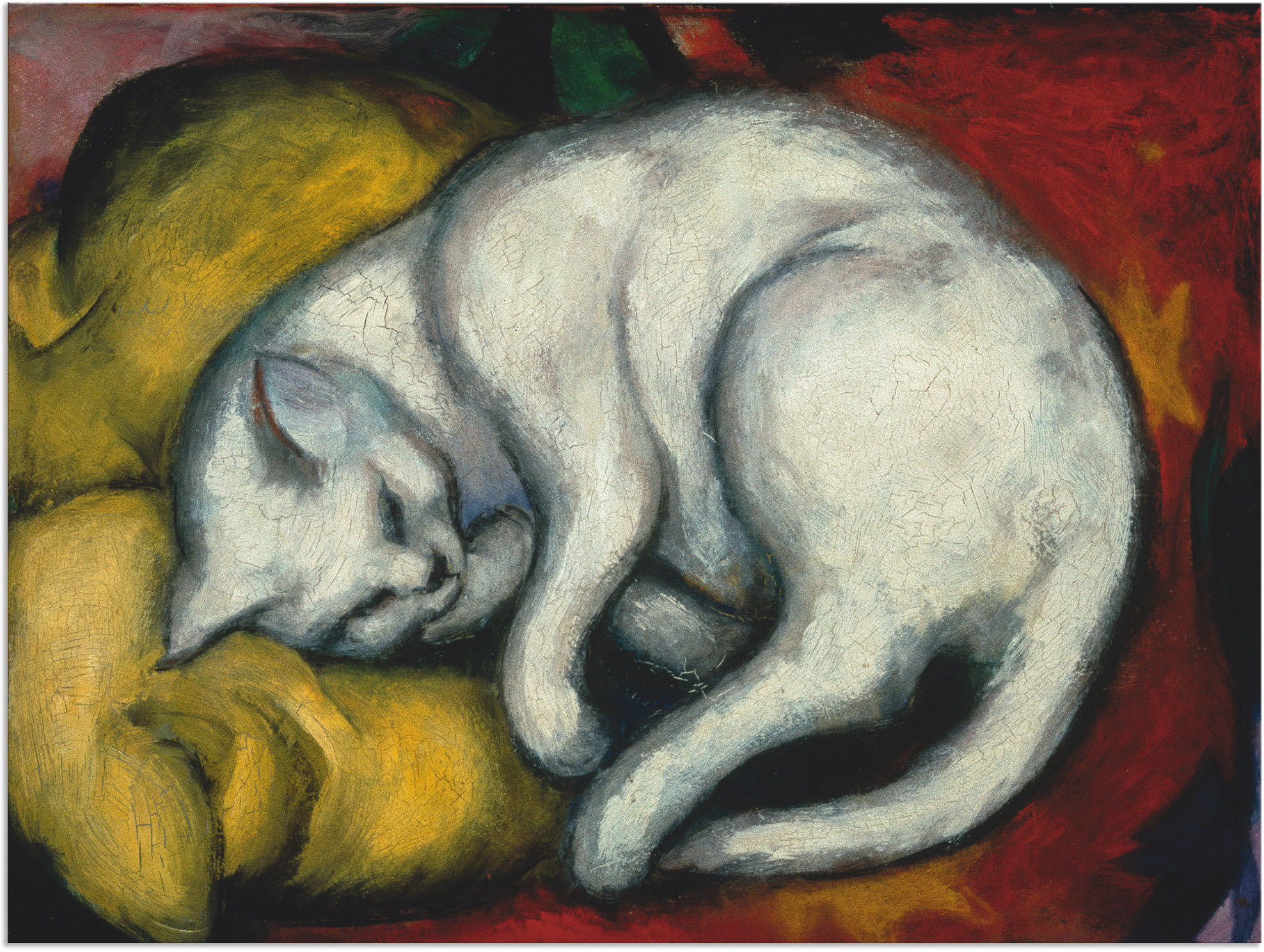 Artland Wandbild "Die weisse Katze. 1912", Haustiere, (1 St.), als Alubild, günstig online kaufen