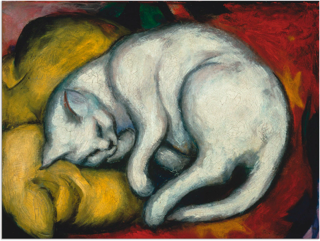 Artland Wandbild "Die weisse Katze. 1912", Haustiere, (1 St.), als Alubild, günstig online kaufen