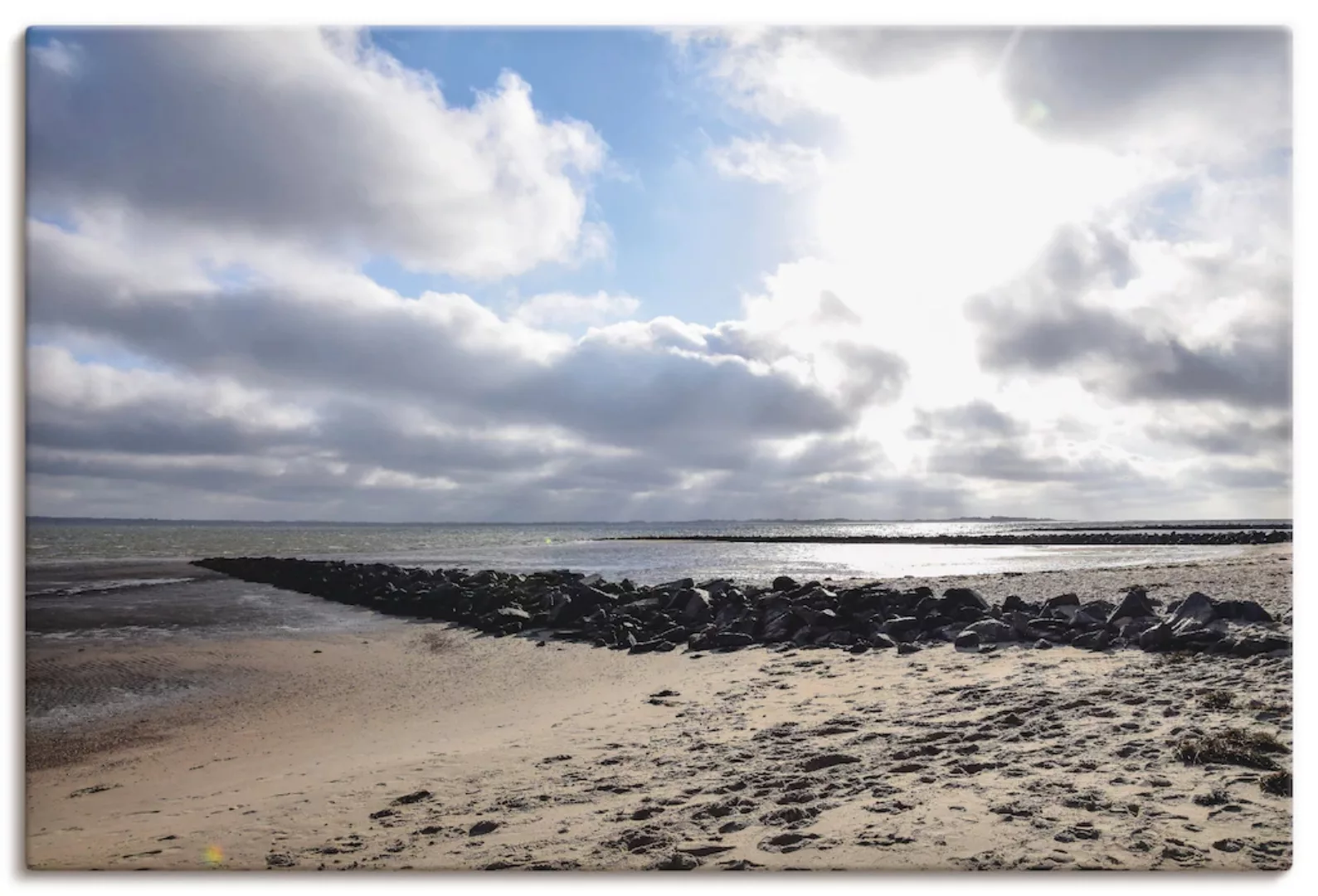 Artland Leinwandbild "Sonnenuntergang auf der Insel Föhr", Strand, (1 St.), günstig online kaufen