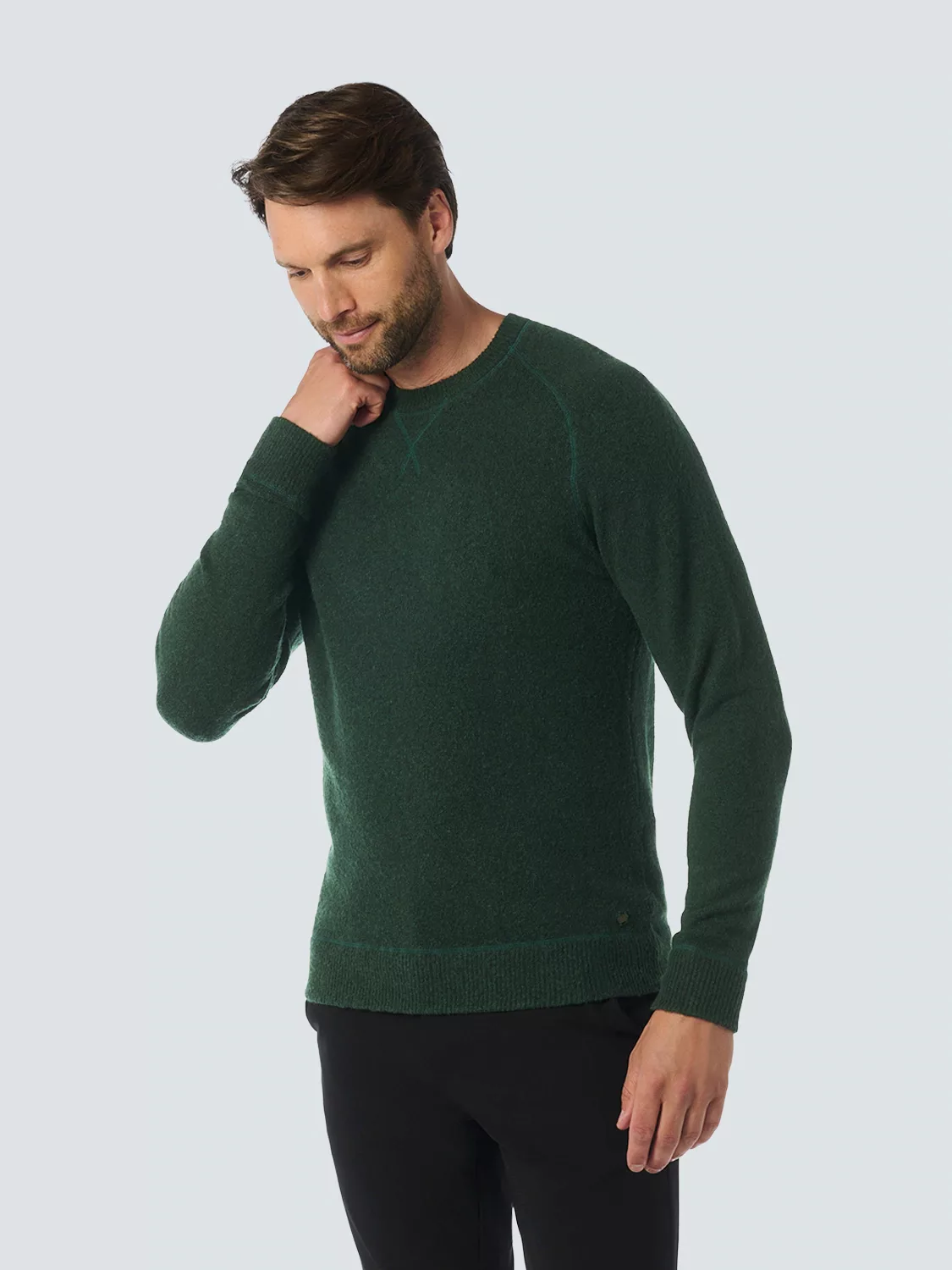 NO EXCESS Rundhalspullover "No Excess Soft-Touch-Pullover mit Wolle" günstig online kaufen