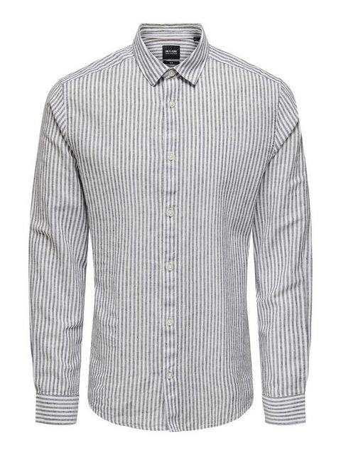 ONLY & SONS Kurzarmhemd ONSCAIDEN LS STRIPE LINEN SHIRT 660 NOOS günstig online kaufen