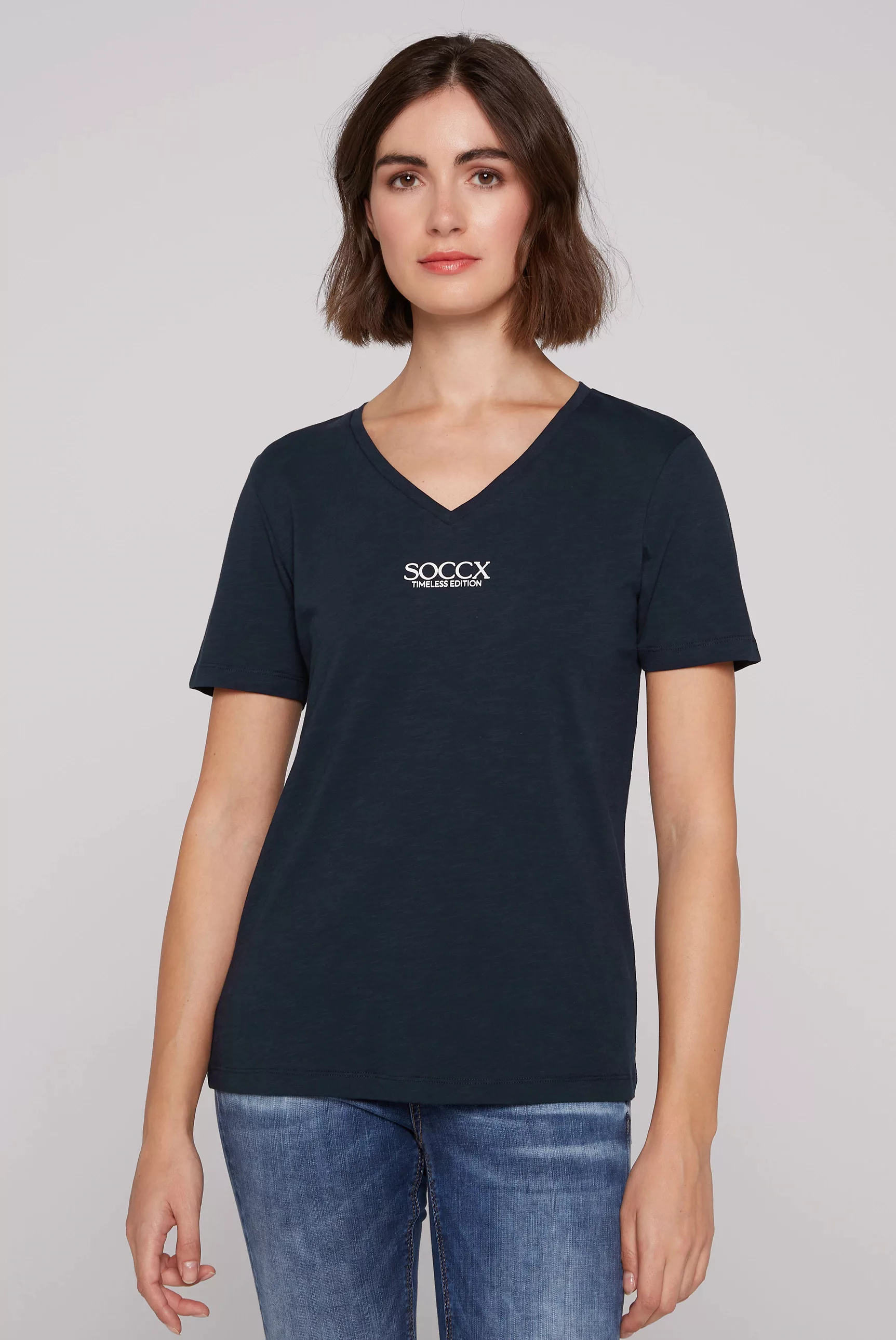 SOCCX Kurzarmshirt (1-tlg) Plain/ohne Details günstig online kaufen