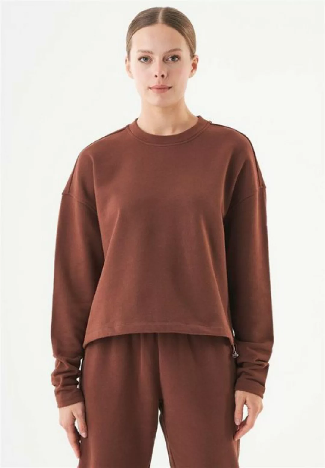 ORGANICATION Sweatshirt Seda-Women's Loose Fit Sweatshirt in Coffee Brown günstig online kaufen