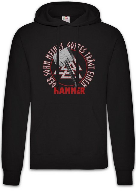 Urban Backwoods Hoodie Sohn Meines Gottes Herren Hoodie Thor Hammer Mjölnir günstig online kaufen