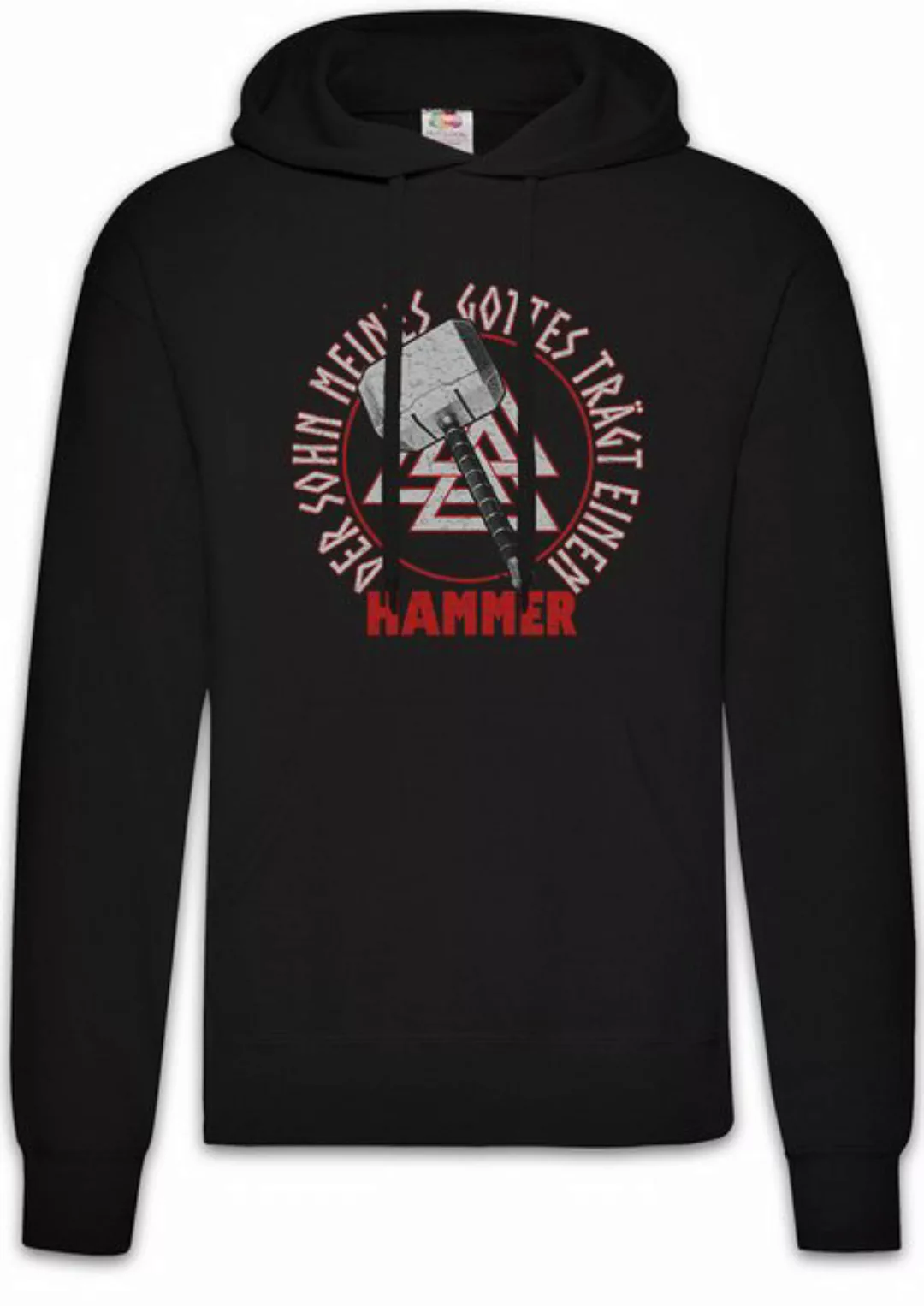 Urban Backwoods Hoodie Sohn Meines Gottes Herren Hoodie Thor Hammer Mjölnir günstig online kaufen