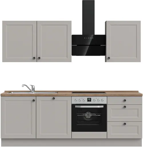 nobilia® Küchenzeile »"Cascada II"«, vormontiert, Breite 240 cm, Ausrichtun günstig online kaufen