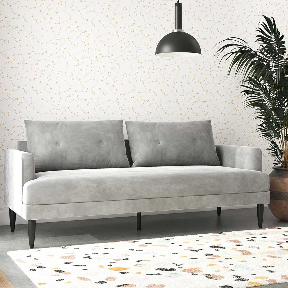 Sofa aus Samt Hellgrau günstig online kaufen