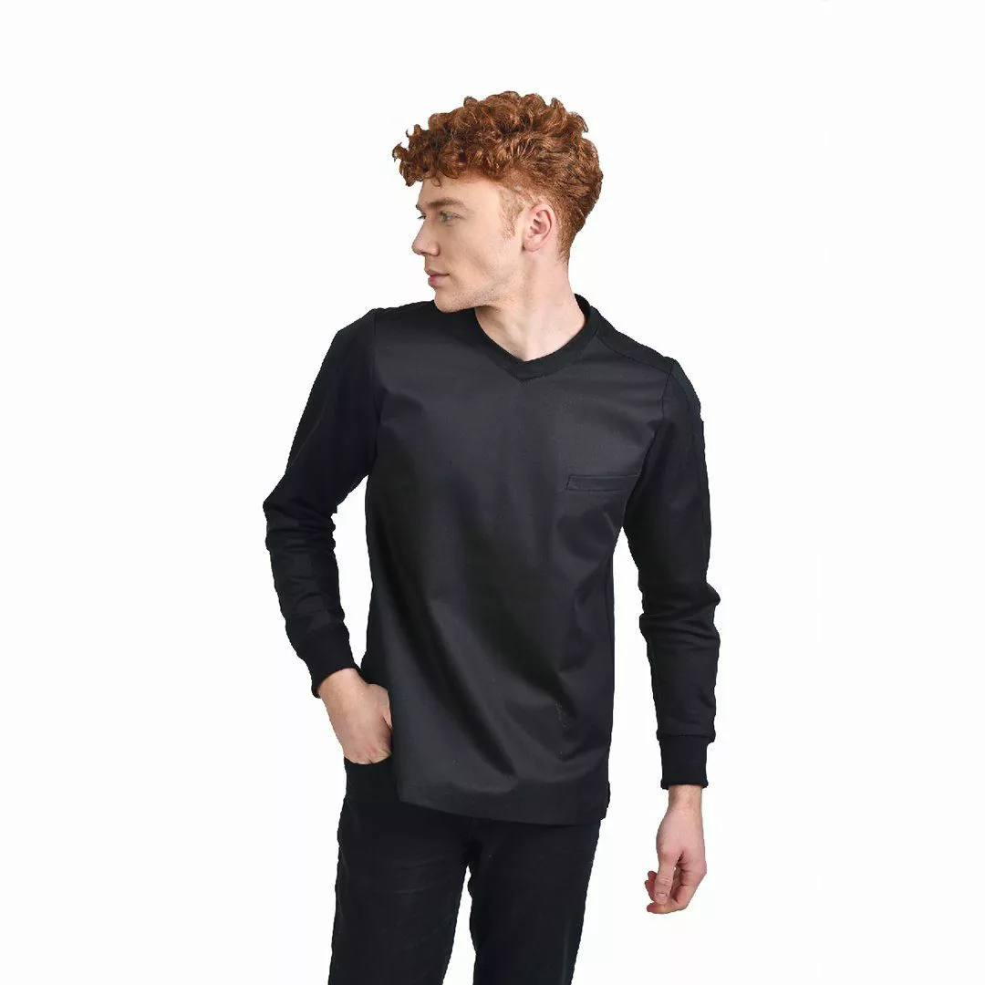 aurora Objektwäsche Kochjacke Jona LS schwarz günstig online kaufen