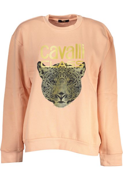 Cavalli Class Sweatshirt Damen Sweatshirt in Rosa: Gefüttert, Rundhals günstig online kaufen