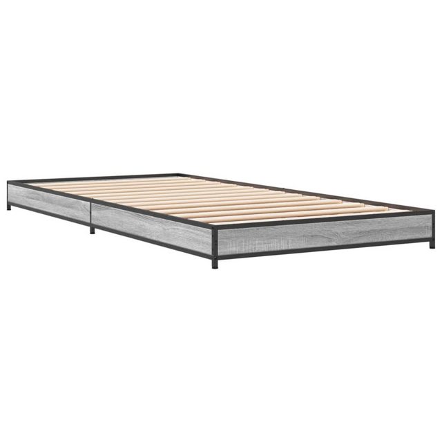 vidaXL Bett Bettgestell Braun Eichen-Optik 75x190 cm Holzwerkstoff Metall günstig online kaufen