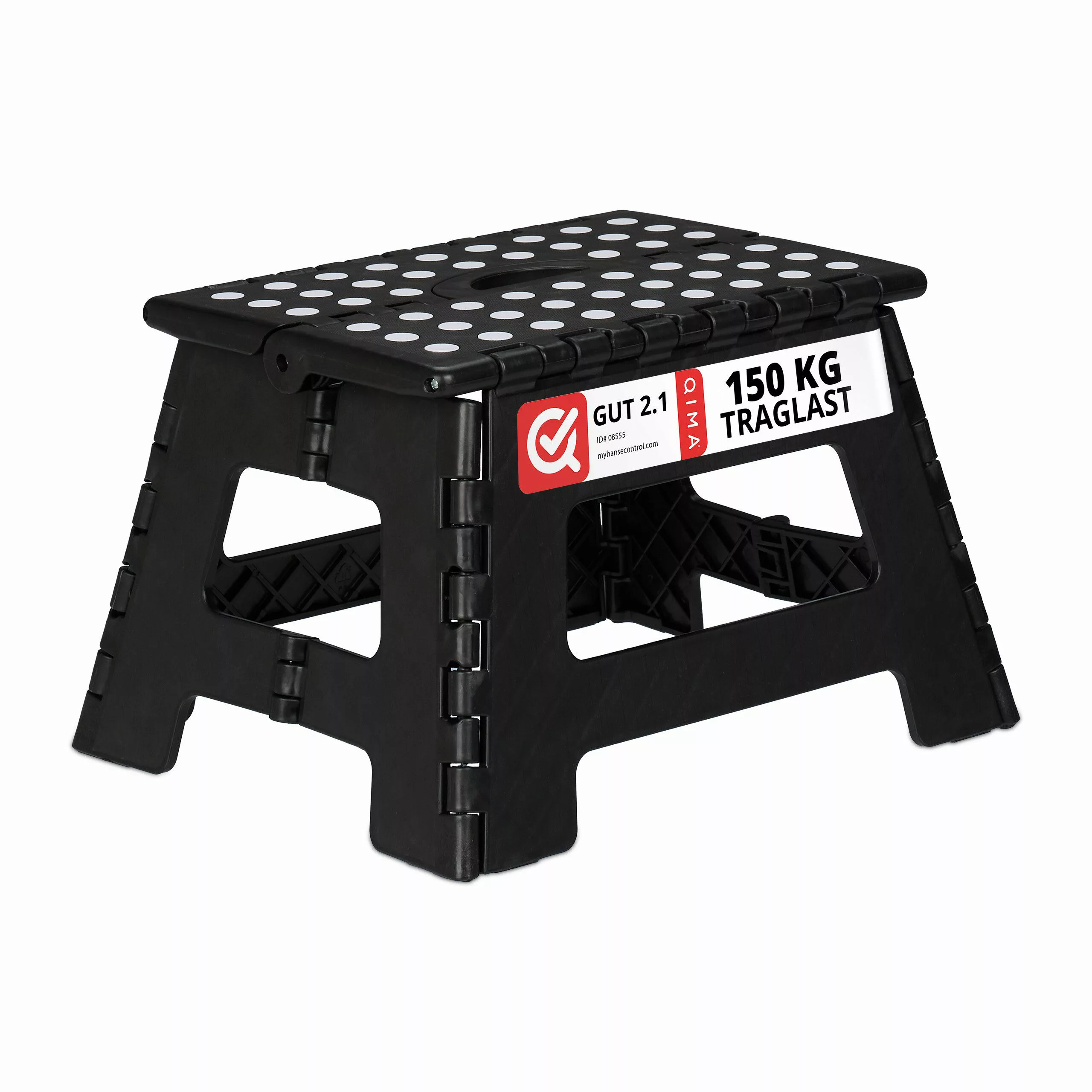 relaxdays Sitzhocker Klapphocker faltbar M, Schwarz günstig online kaufen