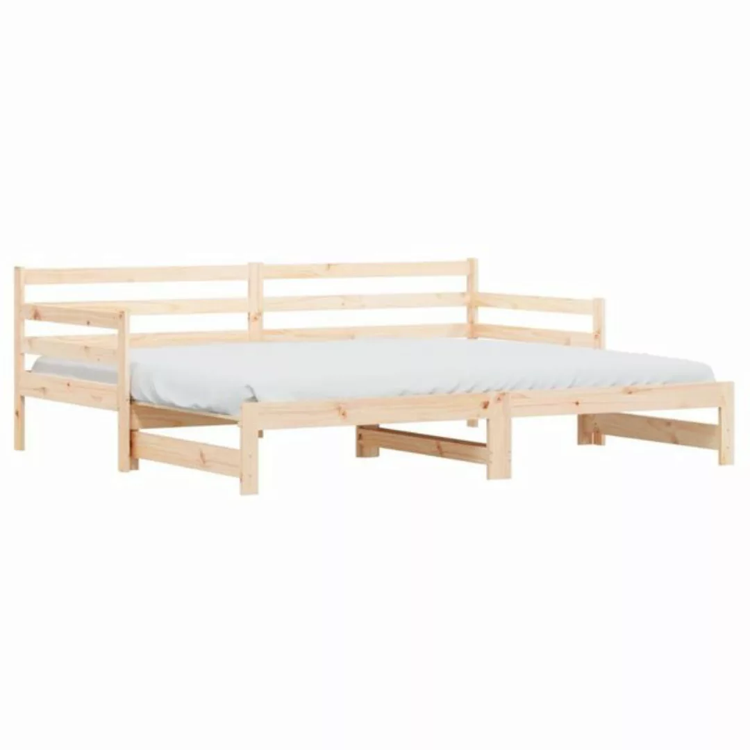 vidaXL Bett Tagesbett Ausziehbar 90x190 cm Massivholz Kiefer günstig online kaufen