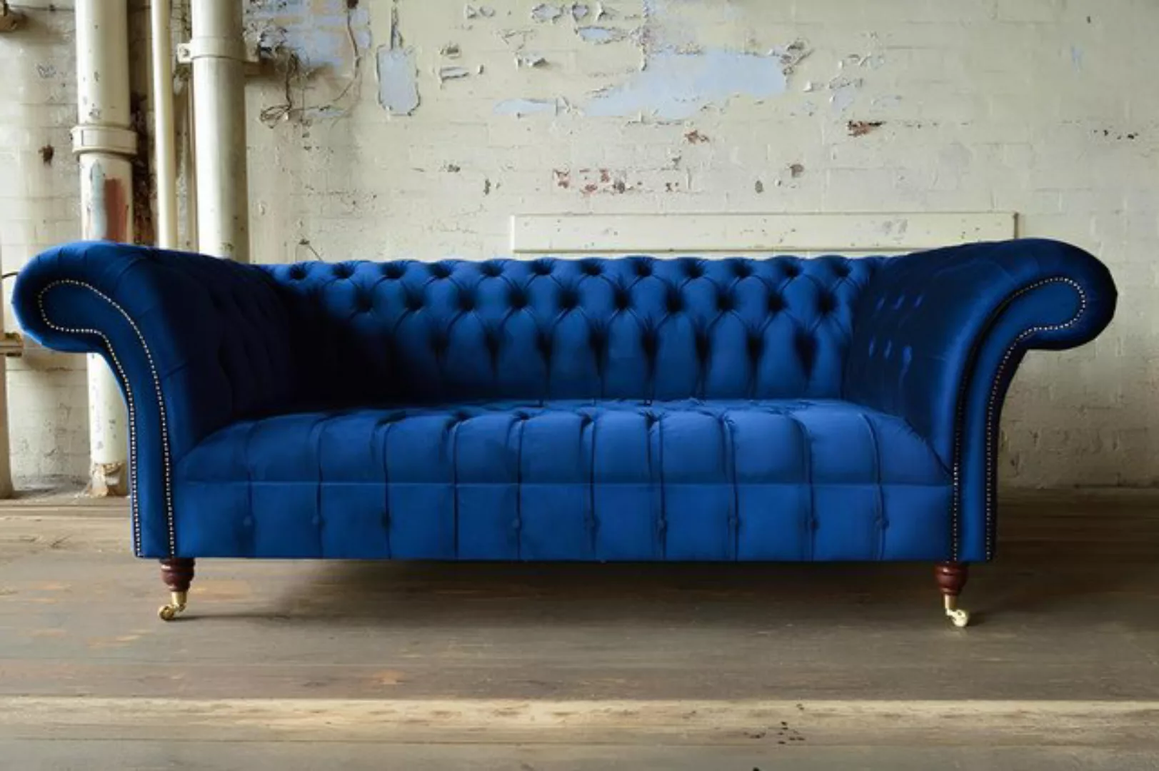 Xlmoebel Sofa Chesterfield Großes Stoffdesign Wohnzimmer Sofa Polster 3-Sit günstig online kaufen