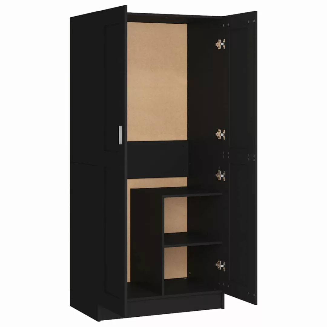 Kleiderschrank Schwarz 82,5x51,5x180 Cm Spanplatte günstig online kaufen