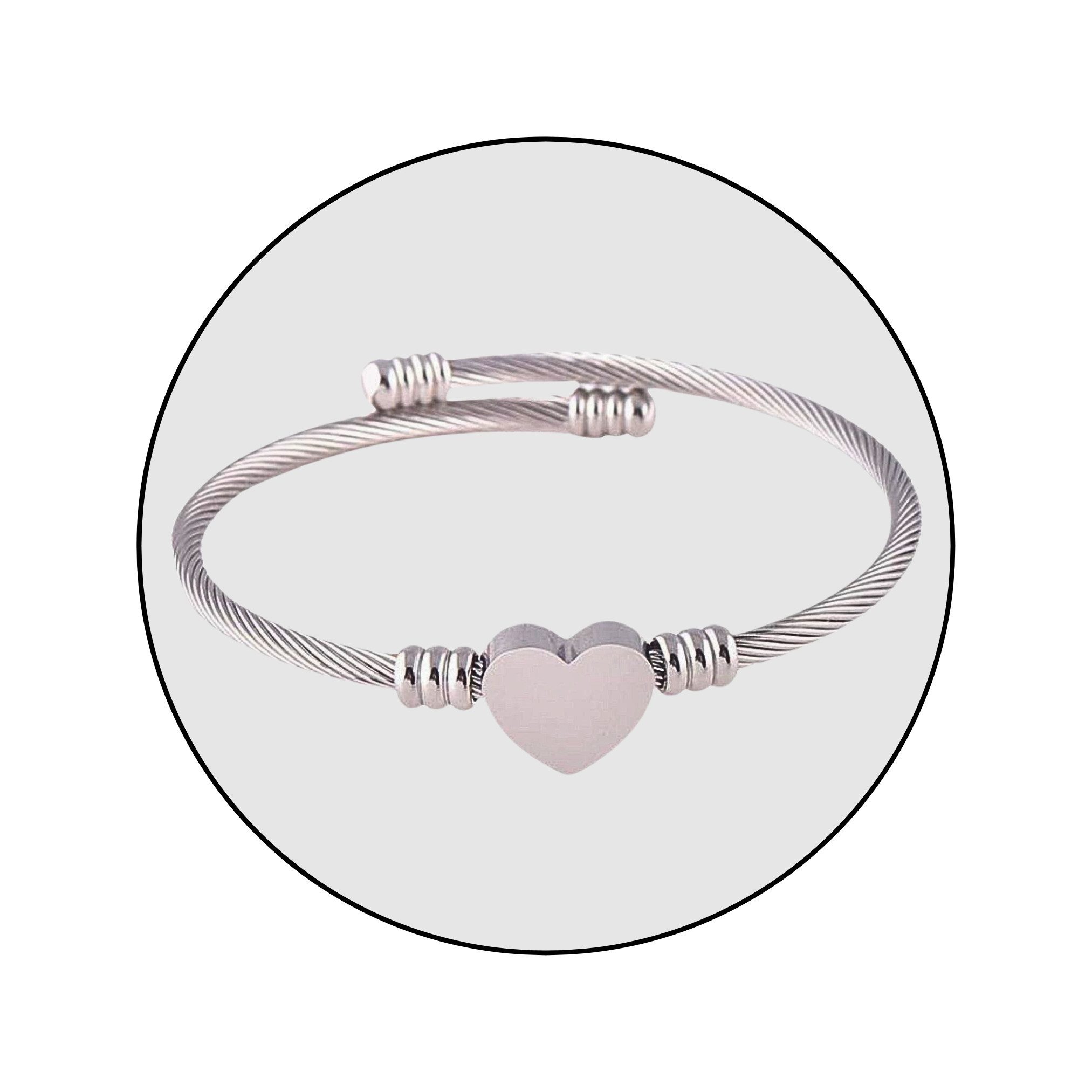GOLDKLEIN Armreif Edelstahl Herz Schmuck Armkette günstig online kaufen