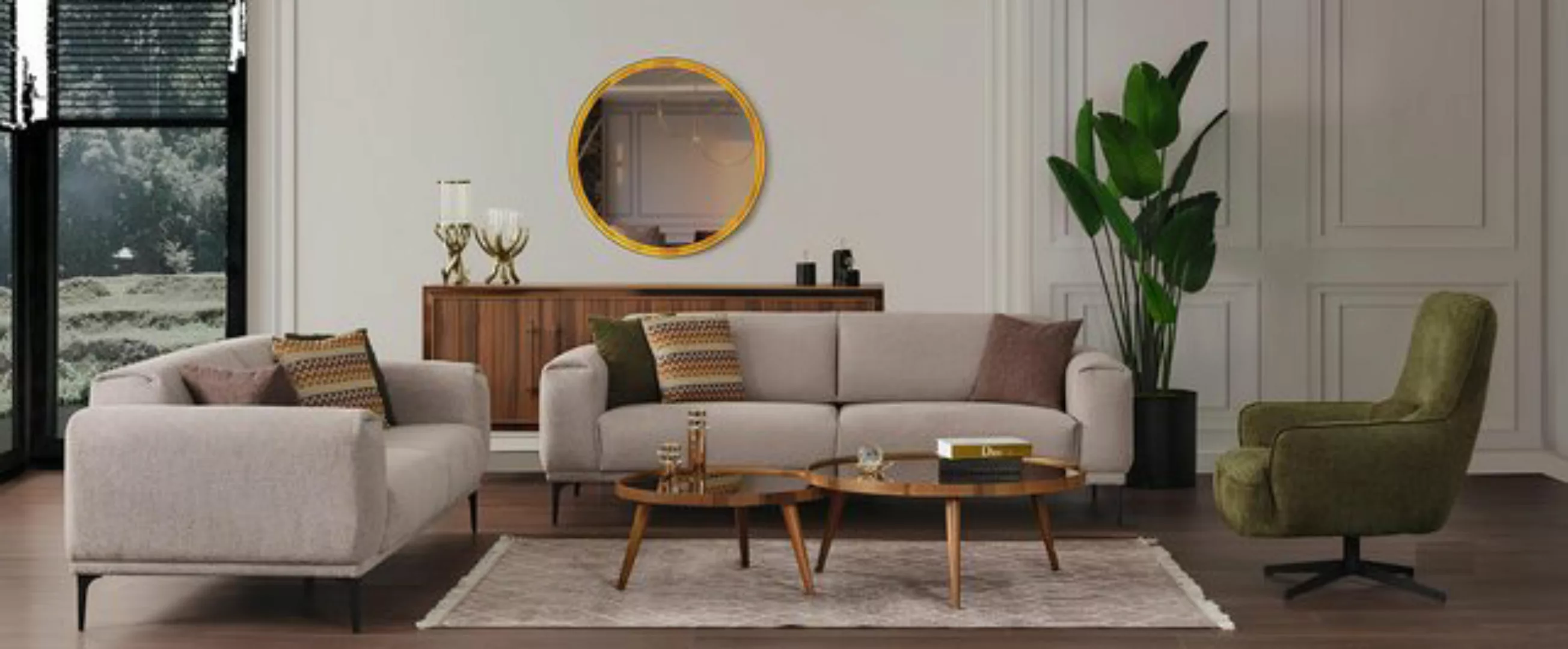 Xlmoebel Sofa Luxus Wohnzimmer-Sofagarnitur mit Designer-Set aus 3-Sitzer, günstig online kaufen