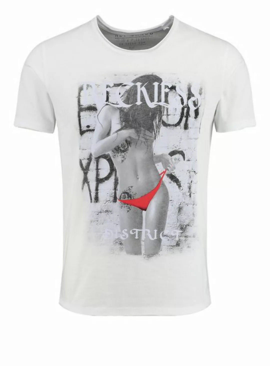 Key Largo T-Shirt T-Shirt Reckless Printshirt vintage Look MT00544 Rundhals günstig online kaufen