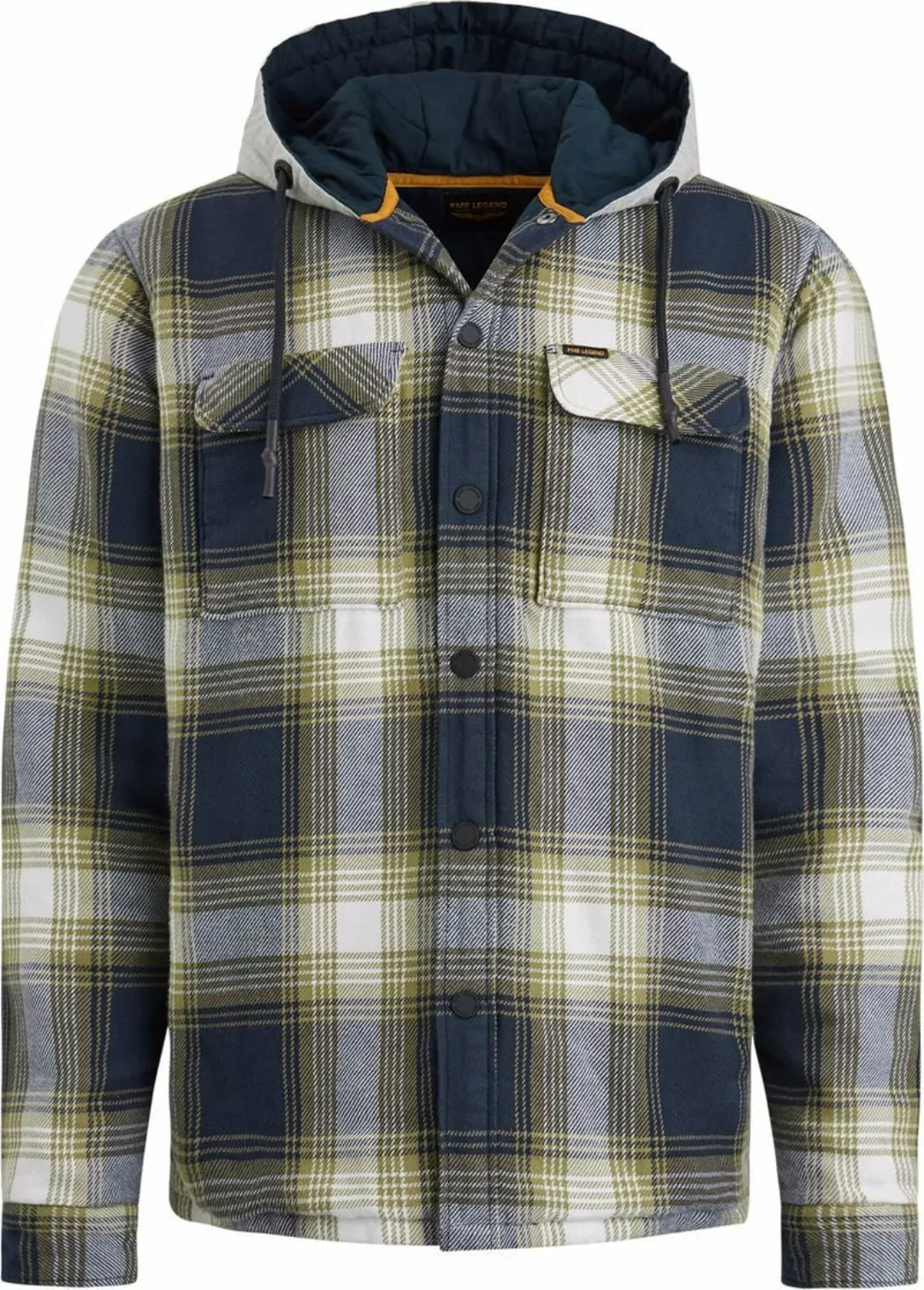 PME Legend Overshirt Kariert Blau Grün - Größe XL günstig online kaufen