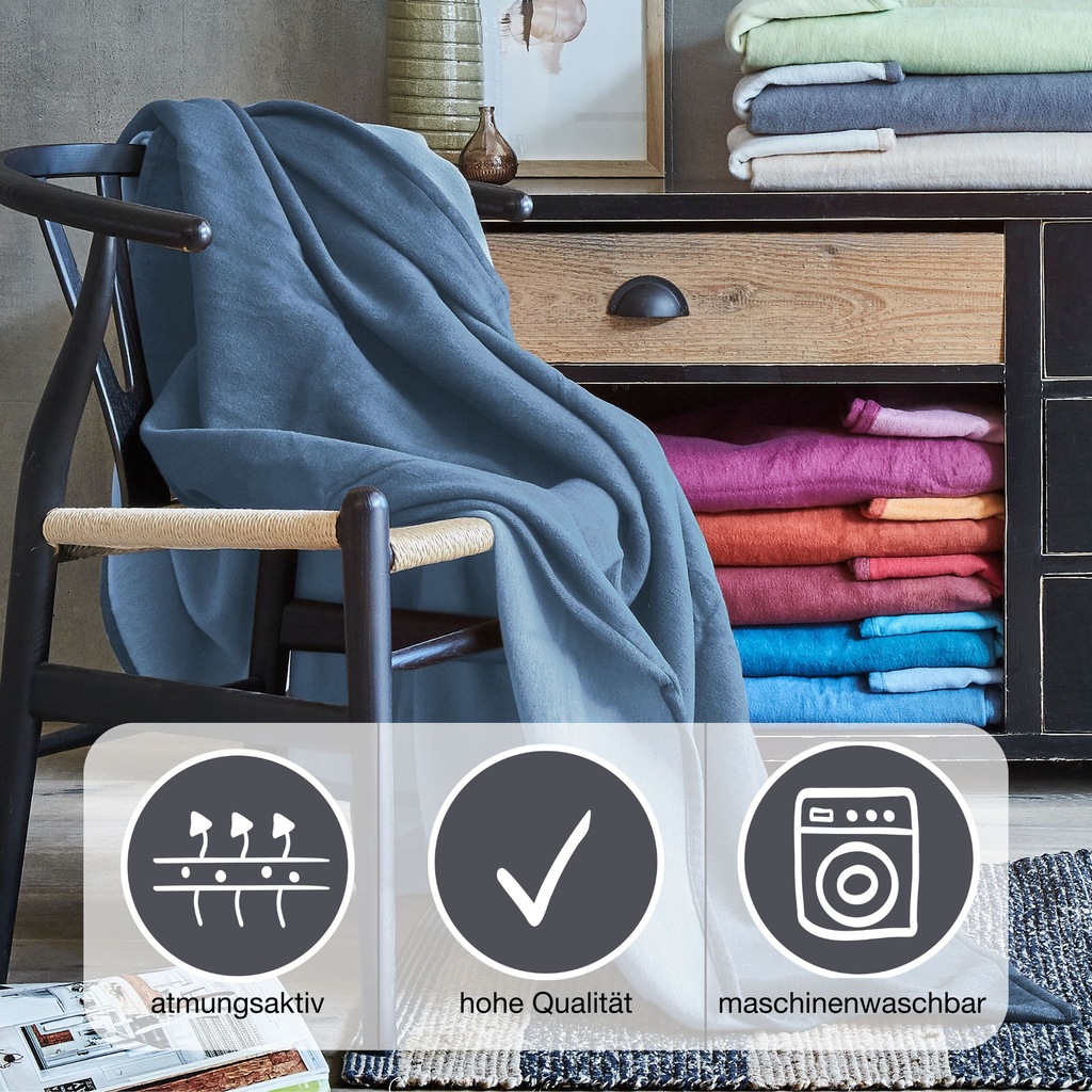 IBENA Wohndecke »Cotton Pur«, in trendigen Farben günstig online kaufen