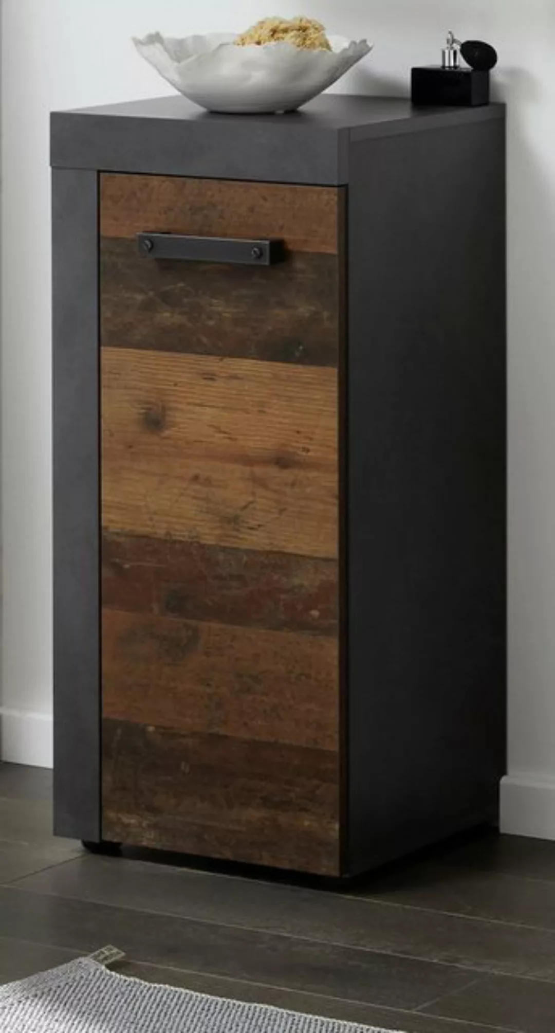 trendteam Unterschrank Indy (Kommode in Used Wood mit grau, Badschrank 36 x günstig online kaufen