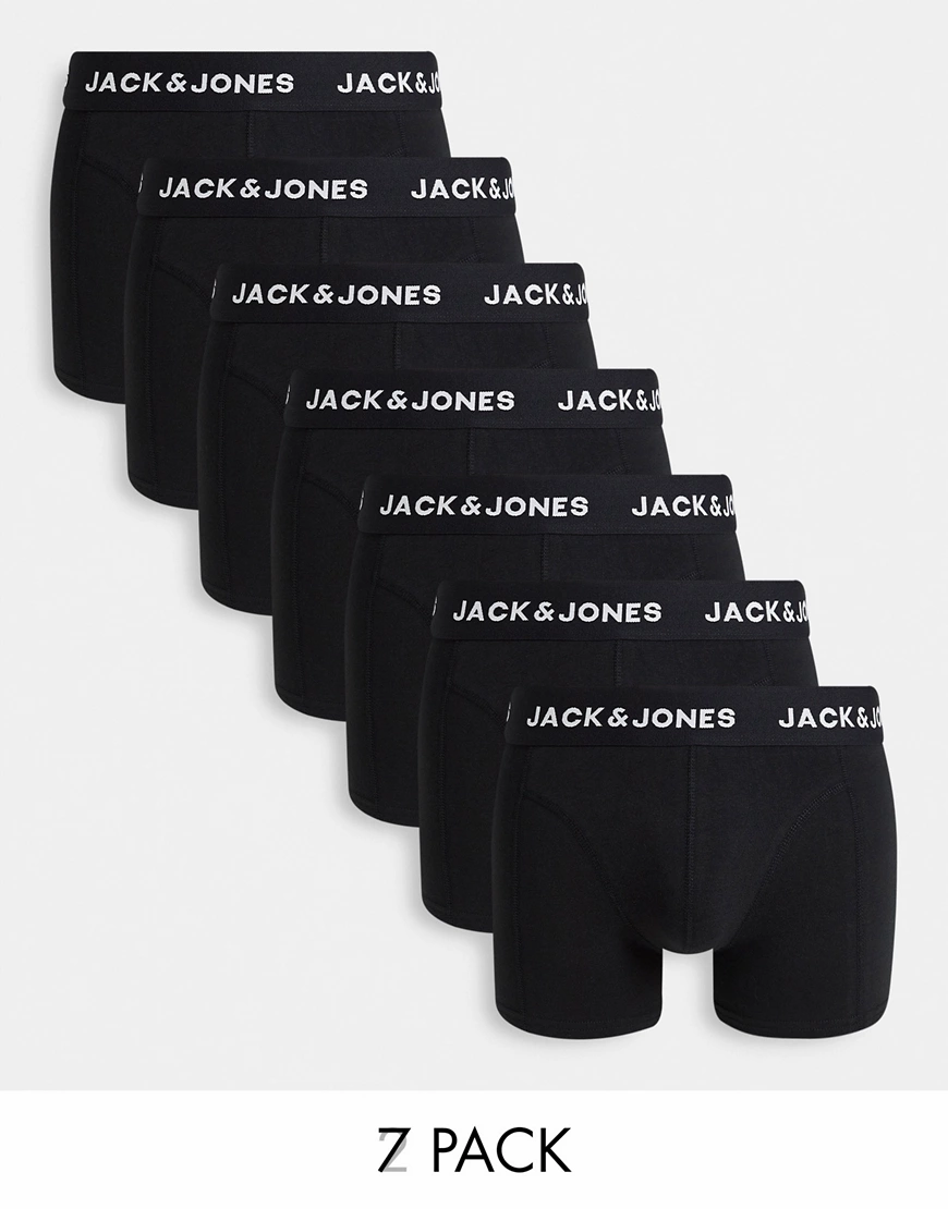 Jack & Jones – 7er Packung schwarze Unterhosen günstig online kaufen