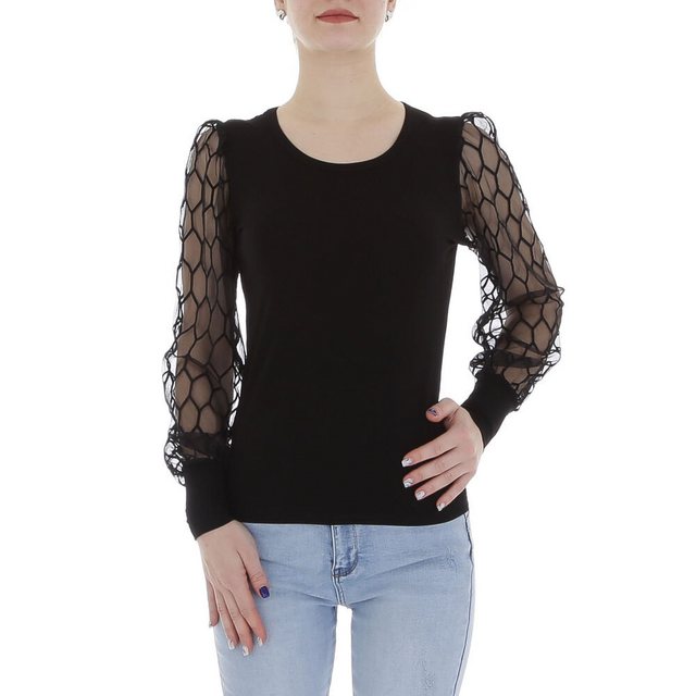 Ital-Design Spitzenbluse Damen Elegant (86164457) Spitze Top & Shirt in Sch günstig online kaufen