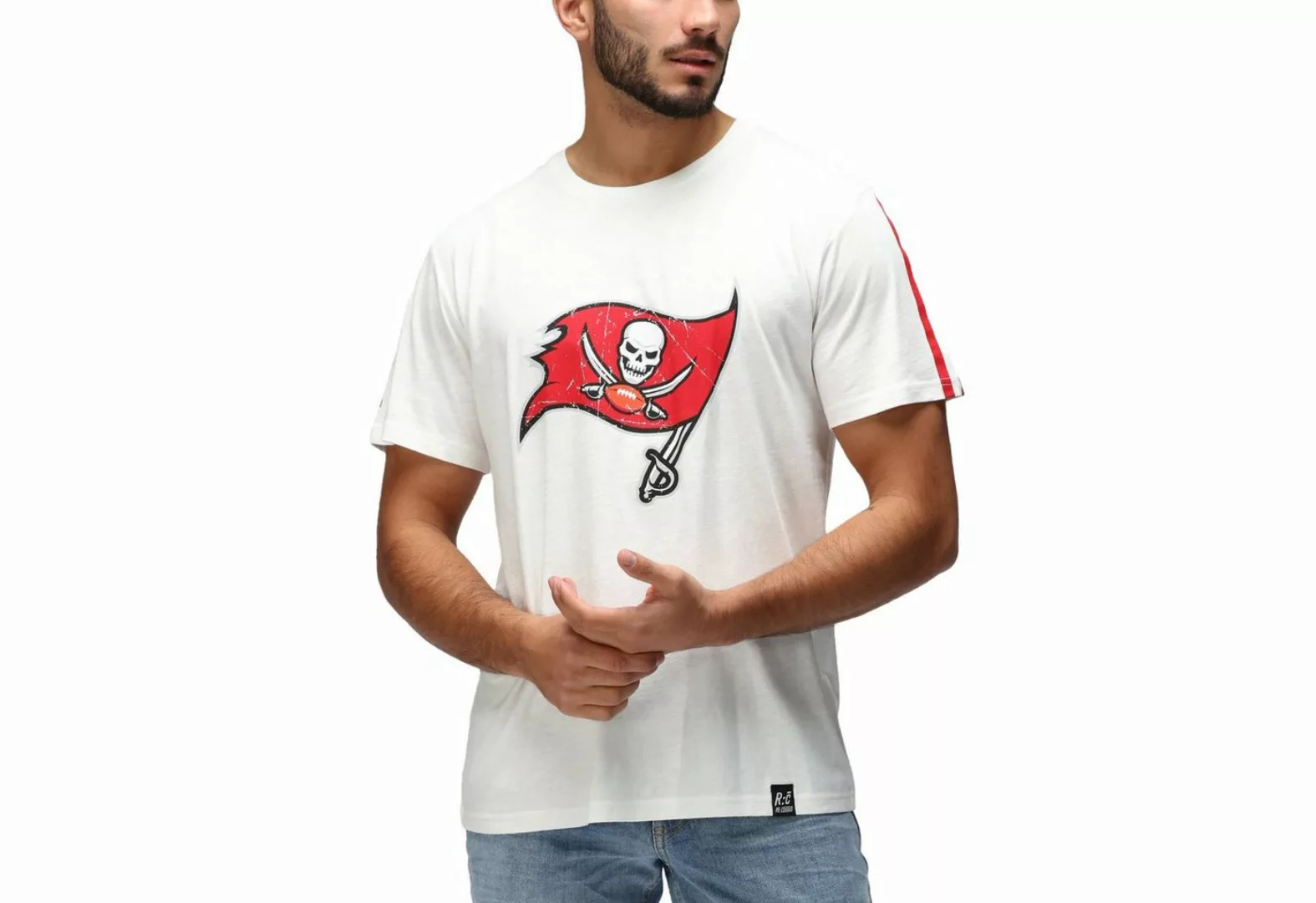 Recovered Print-Shirt Re:Covered NFL Tampa Bay Buccaneers ecru günstig online kaufen