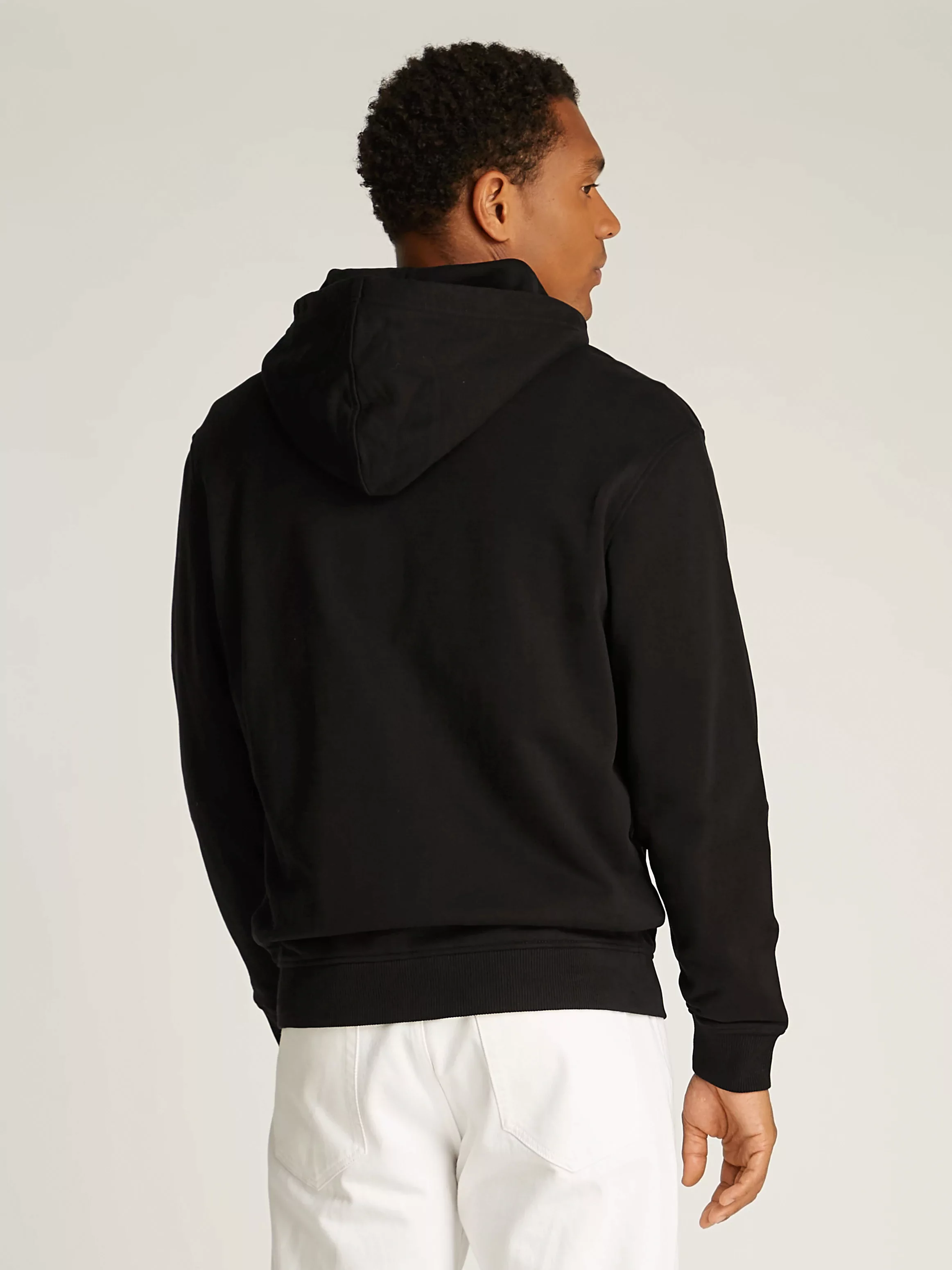 Calvin Klein Jeans Sweatjacke "WOVEN LABEL ZIP THROUGH HOODIE", mit Logopat günstig online kaufen