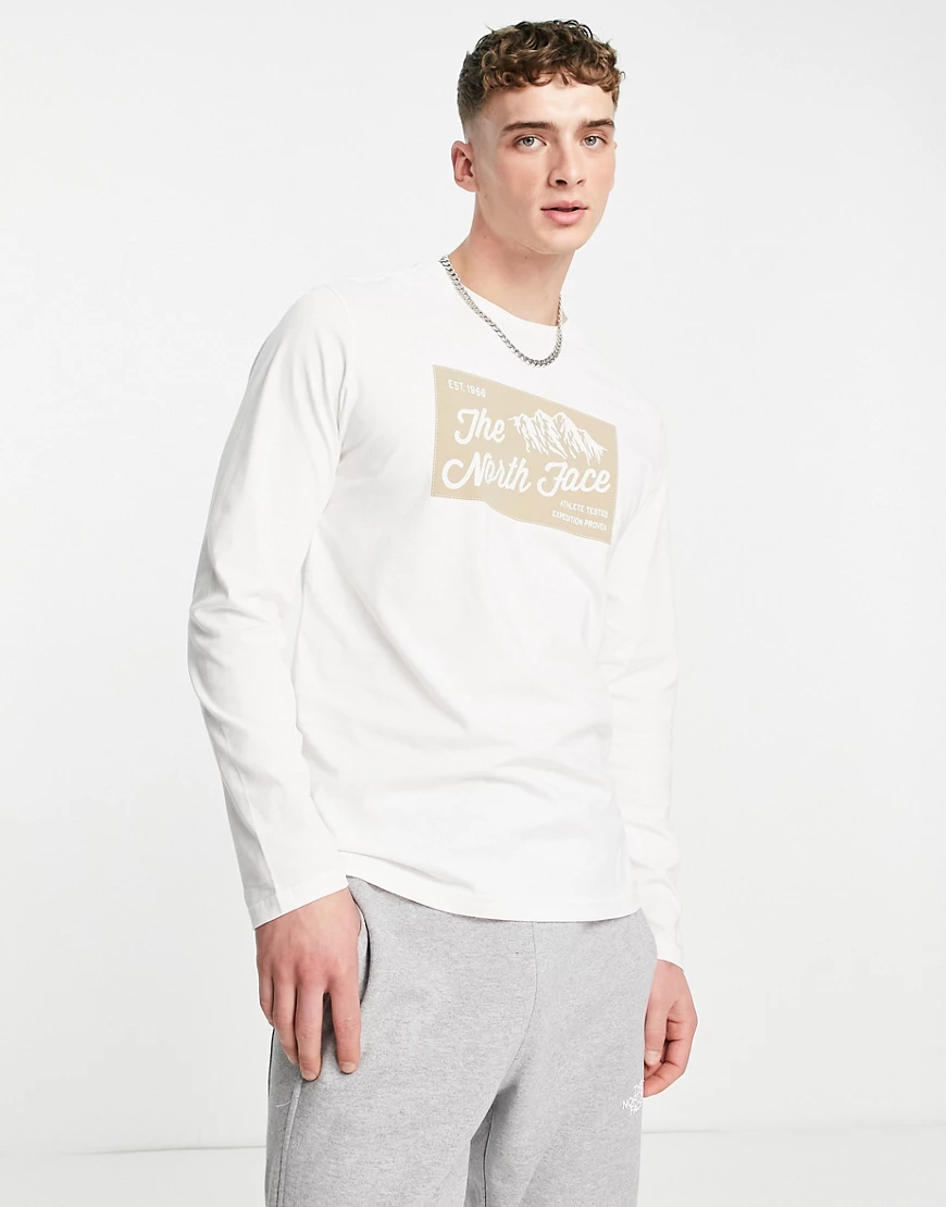 The North Face – Image Ideals – Langärmliges Shirt in Weiß günstig online kaufen