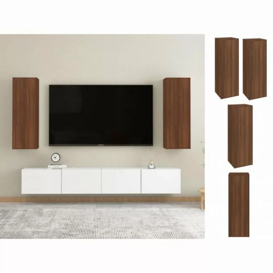 vidaXL TV-Schrank TV-Schränke 2 Stk Braun Eichen-Optik 30,5x30x90 Spanplatt günstig online kaufen