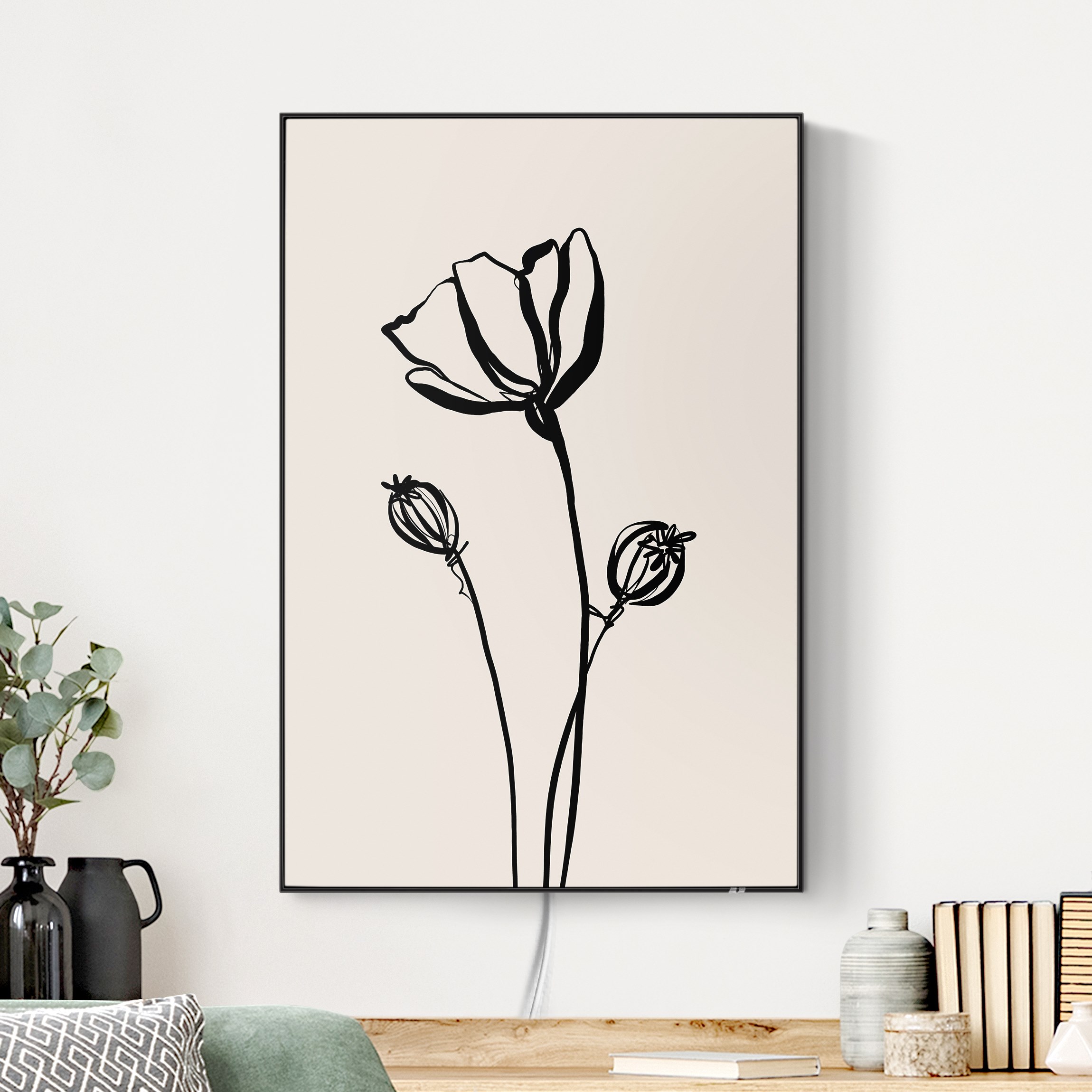 LED-Wechselbild Mohn Illustration II günstig online kaufen