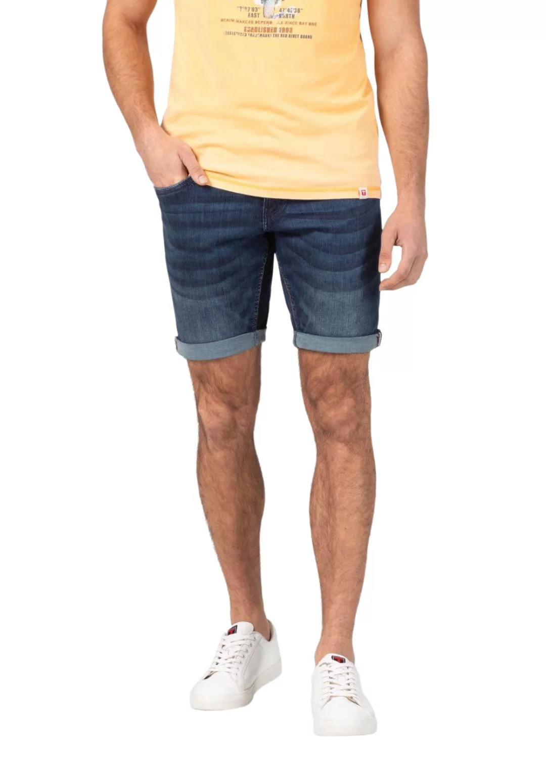 TIMEZONE Herren Jeans Shorts SLIM SCOTTYTZ SHORT - Mid Waist Slim Fit - Bla günstig online kaufen