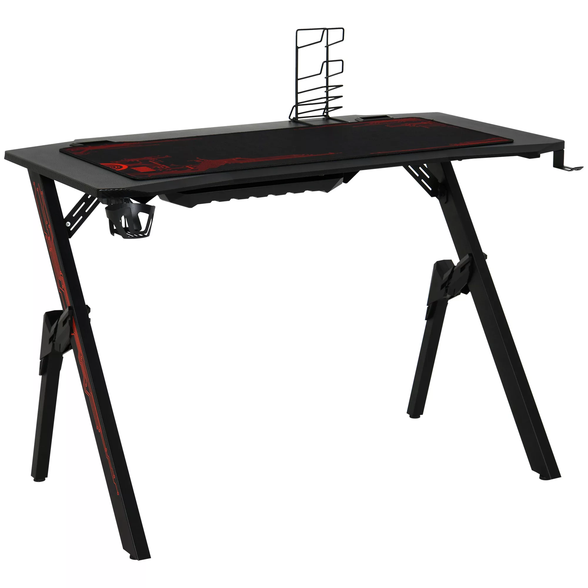 HOMCOM Gaming Tisch Schreibtisch Computertisch Arbeitstisch Möbel für Büro günstig online kaufen
