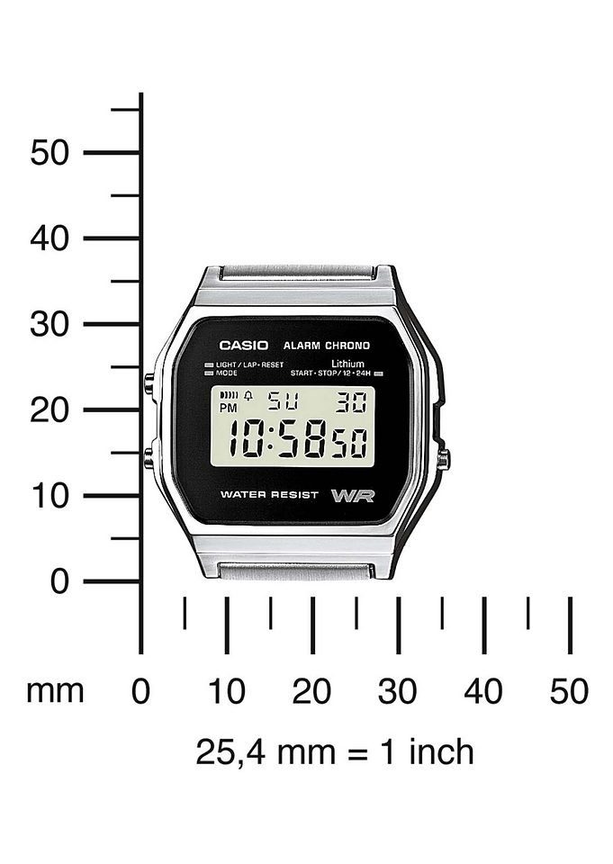 CASIO VINTAGE Chronograph A158WEA-1EF, Quarzuhr, Armbanduhr, günstig online kaufen