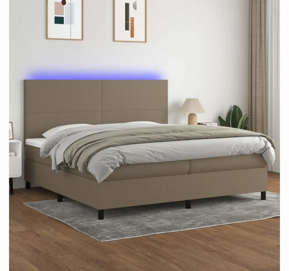 vidaXL Boxspringbett Bett Boxspringbett mit Matratze & LED Stoff (200 x 200 günstig online kaufen