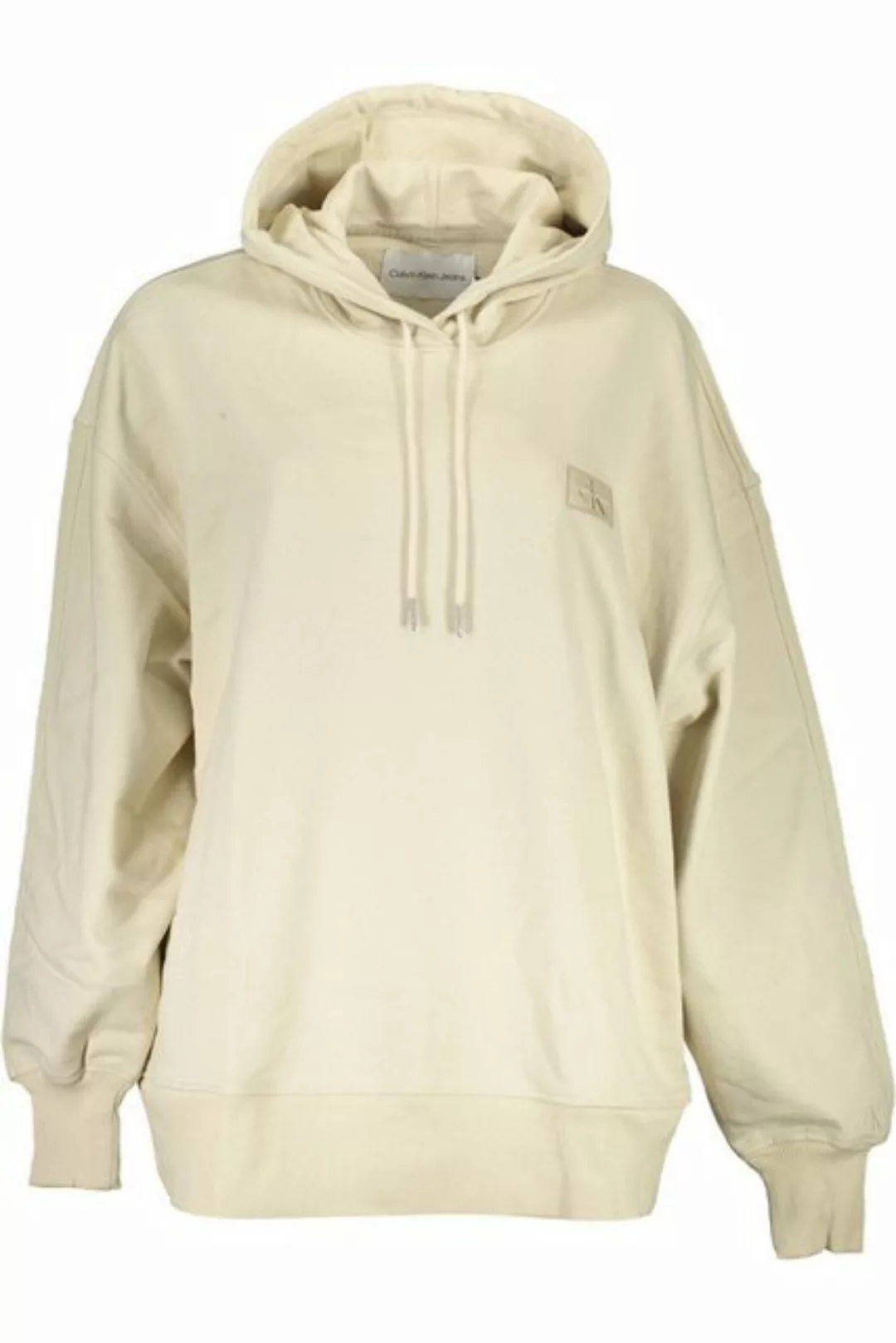 Calvin Klein Jeans Sweatshirt Damen Kapuzen-Sweatshirt Beige: Nachhaltig au günstig online kaufen