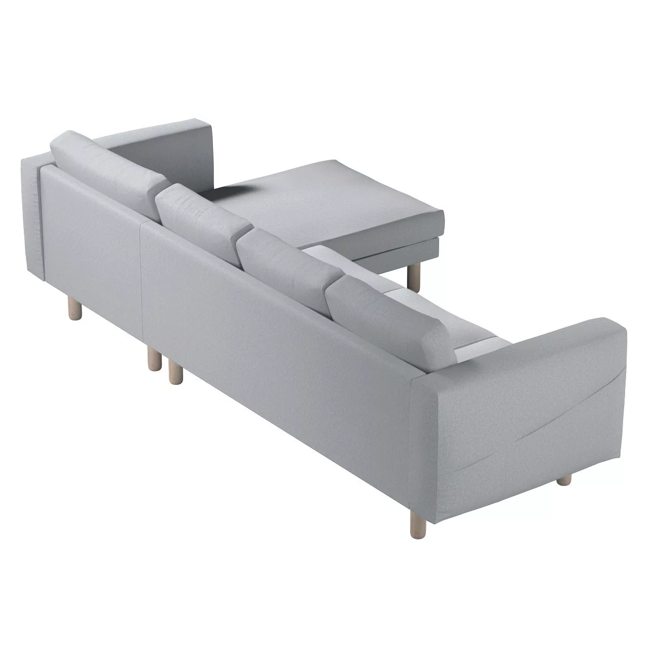 Bezug für Norsborg 4-Sitzer Sofa mit Recamiere, grau, Norsborg Bezug für 4- günstig online kaufen