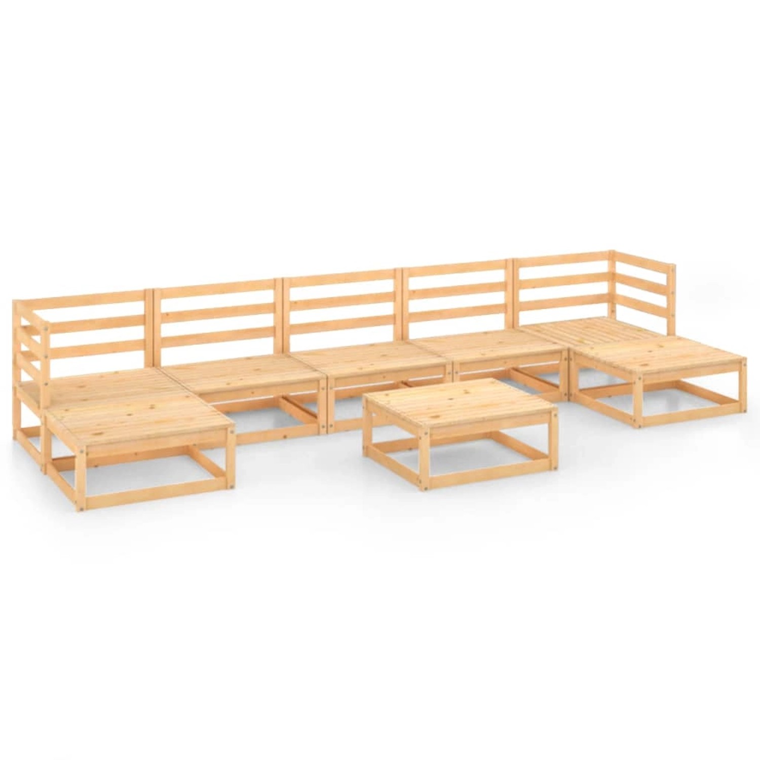 vidaXL 8-tlg Garten-Lounge-Set Massivholz Kiefer Modell 18 günstig online kaufen