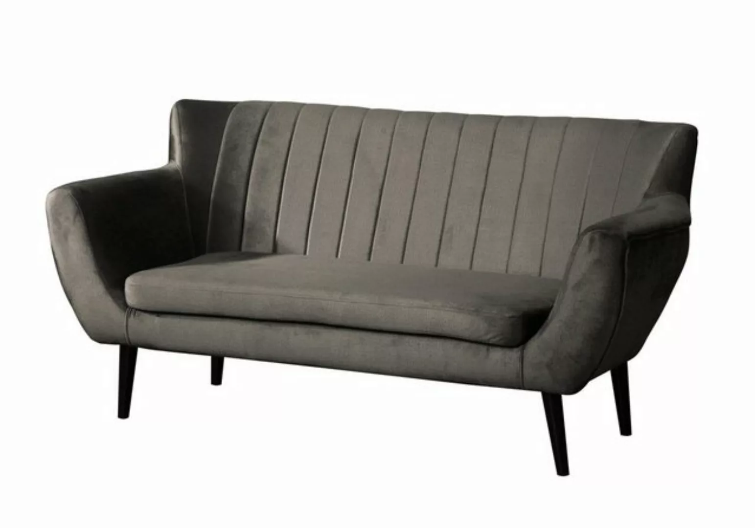 Compleo 2-Sitzer Sofa mit hohen Beinen, Velours-Sofa TULIO, Breite: 160, Ko günstig online kaufen