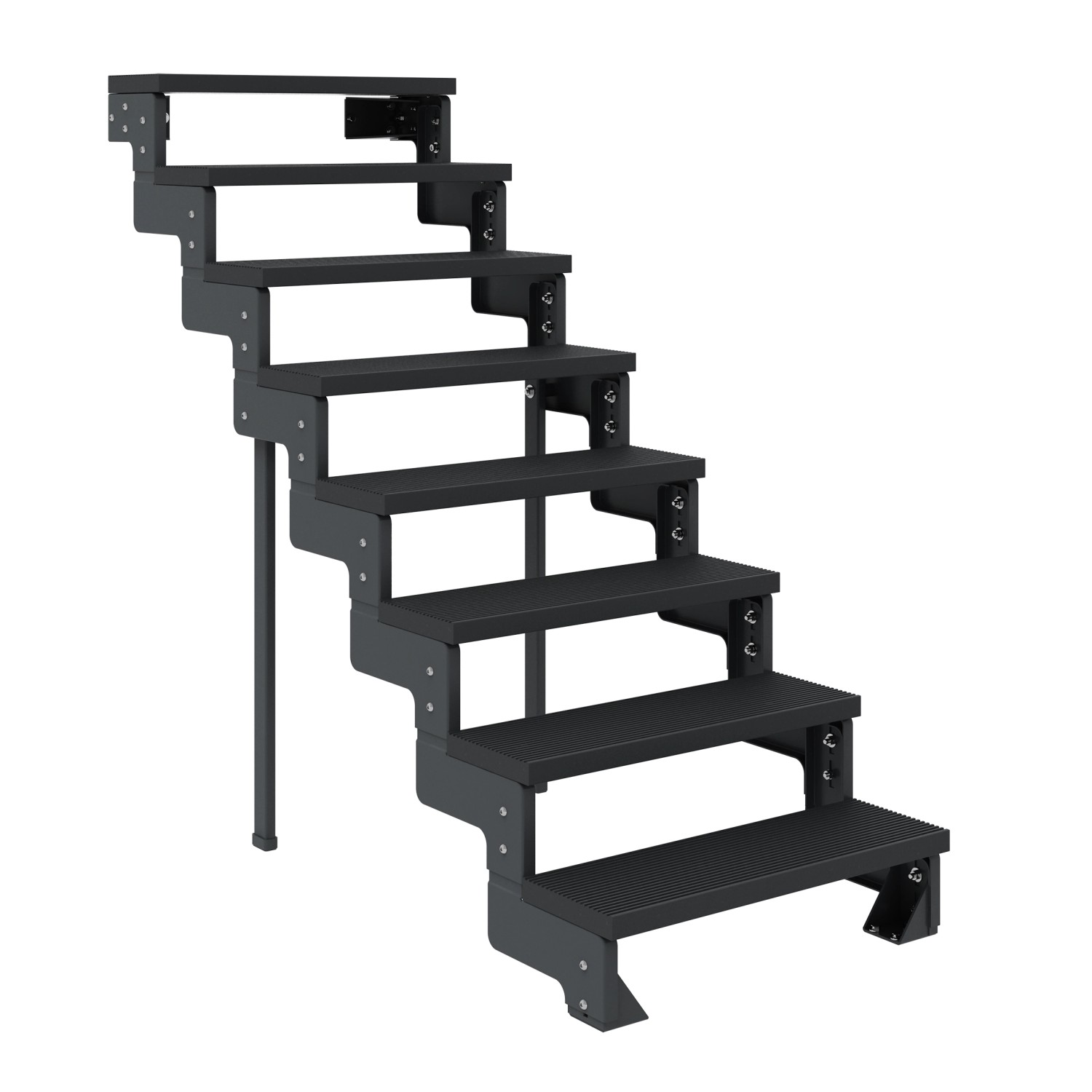 Dolle Außentreppe Gardentop Anthrazit 8 Stufen 80 cm Anthrazit Ohne Gelände günstig online kaufen
