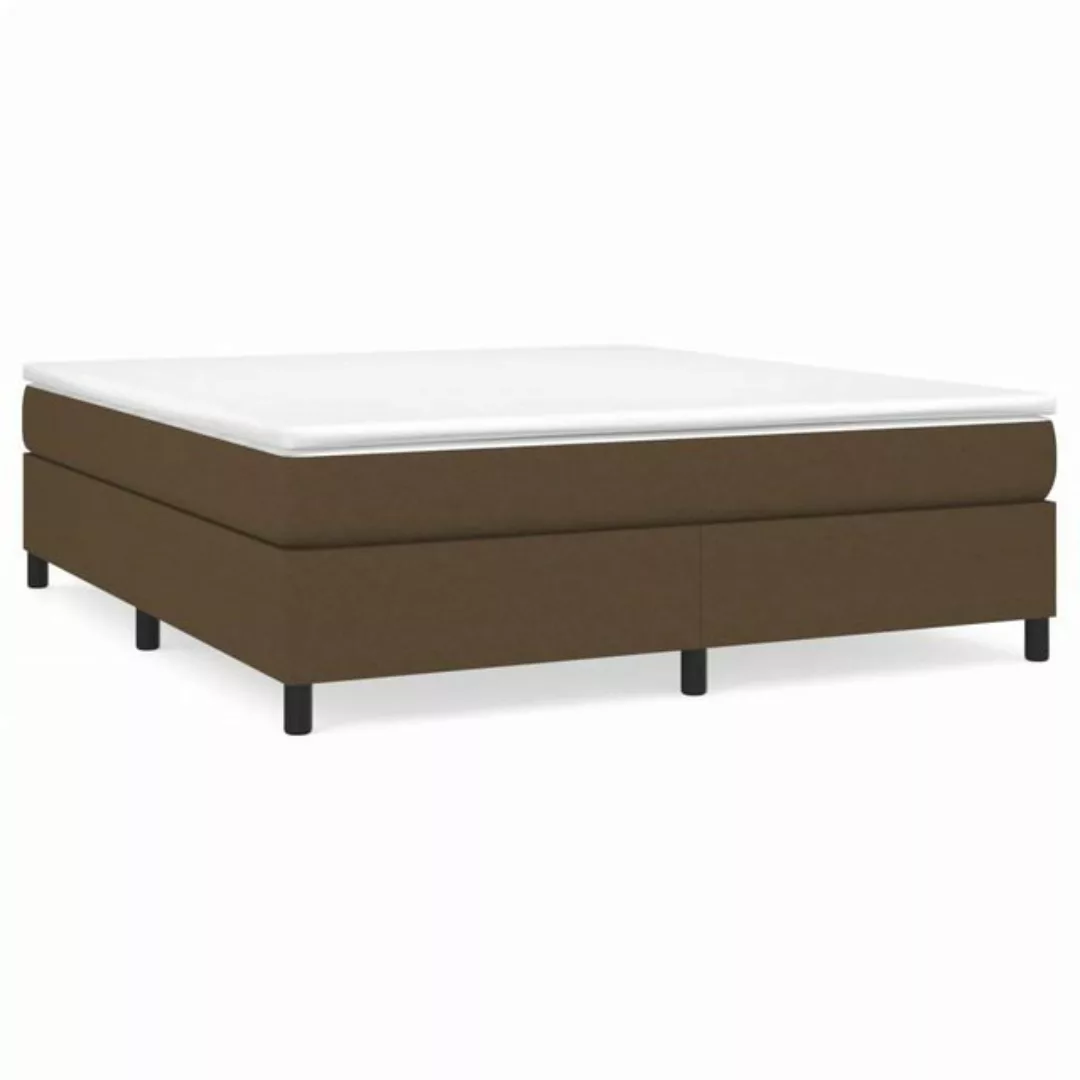 furnicato Bett Boxspringbett mit Matratze Dunkelbraun 160x200 cm Stoff (1-t günstig online kaufen