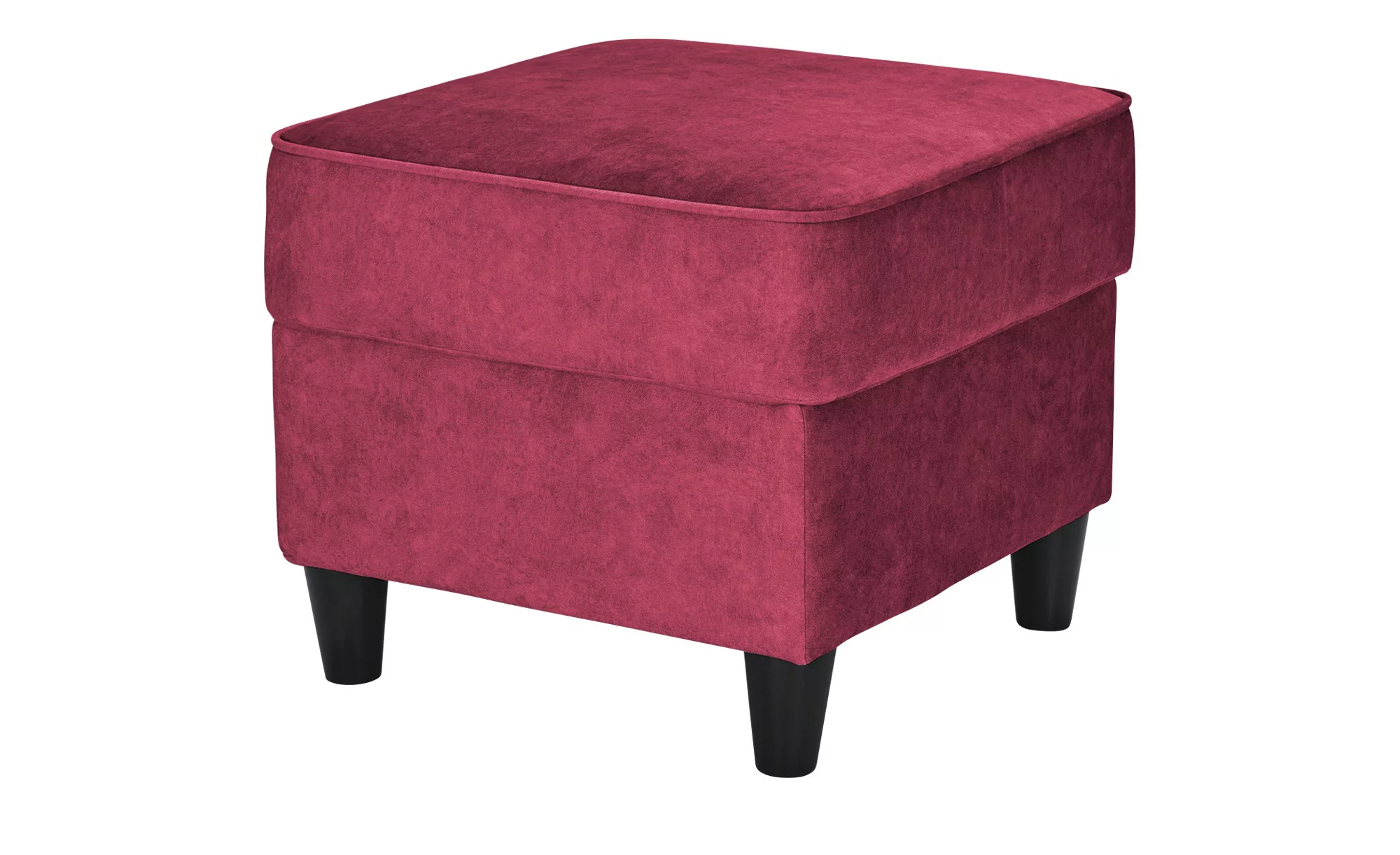 Hocker  Kivana ¦ rot ¦ Maße (cm): B: 52 H: 45 T: 52 Polstermöbel > Hocker - günstig online kaufen