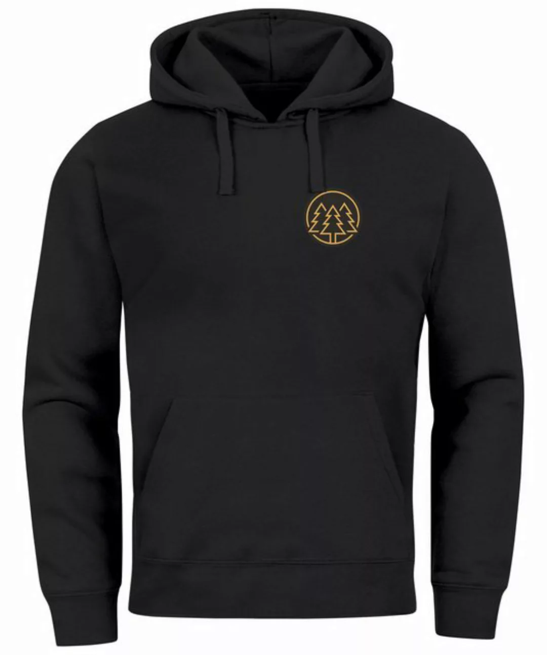 Neverless Hoodie Hoodie Herren Print Logo Wald Bäume Outdoor Wandern Motiv günstig online kaufen