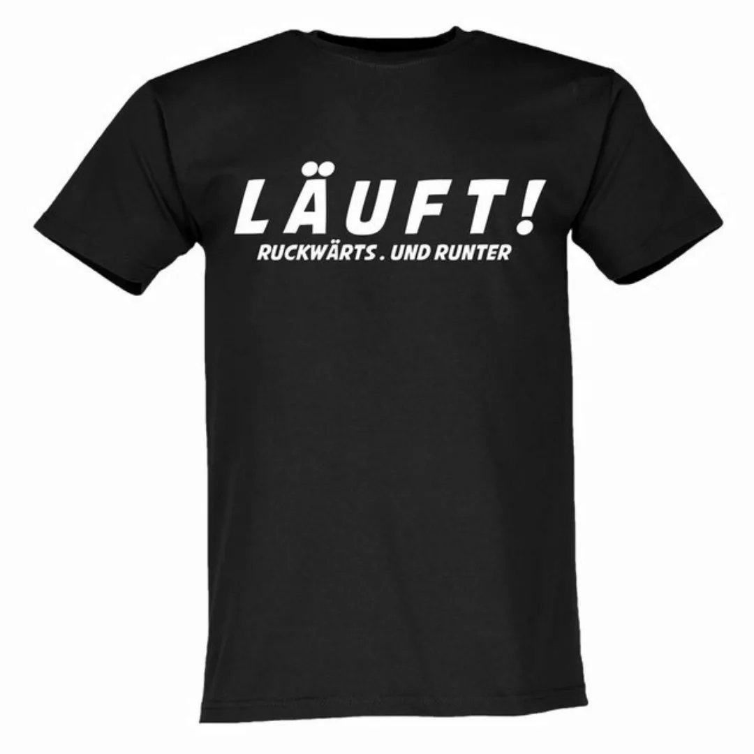 Lustige & Witzige T-Shirts T-Shirt T-Shirt Läuft rückwärts und runter Fun-S günstig online kaufen