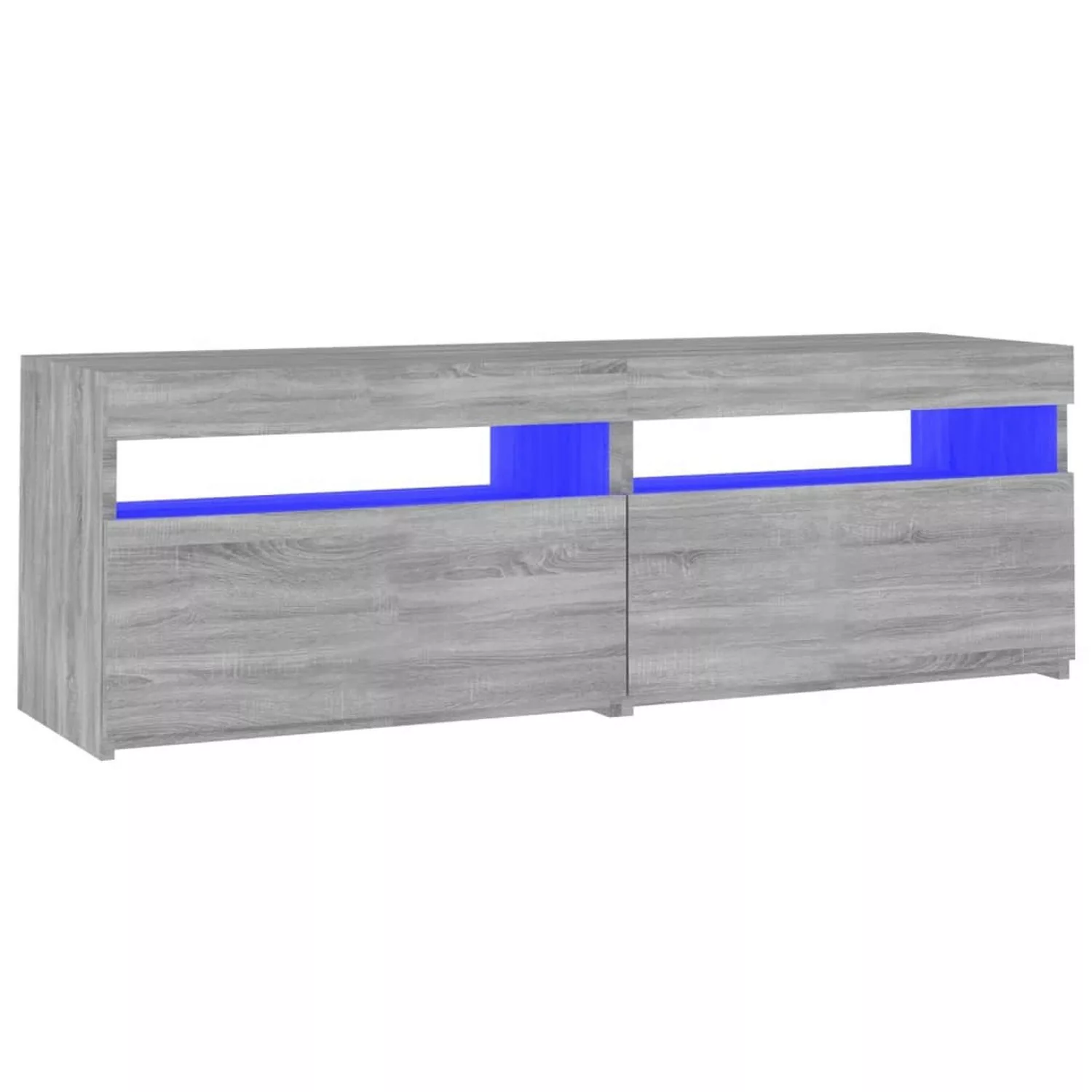 Vidaxl Tv-schrank Mit Led-leuchten Grau Sonoma 120x35x40 Cm günstig online kaufen